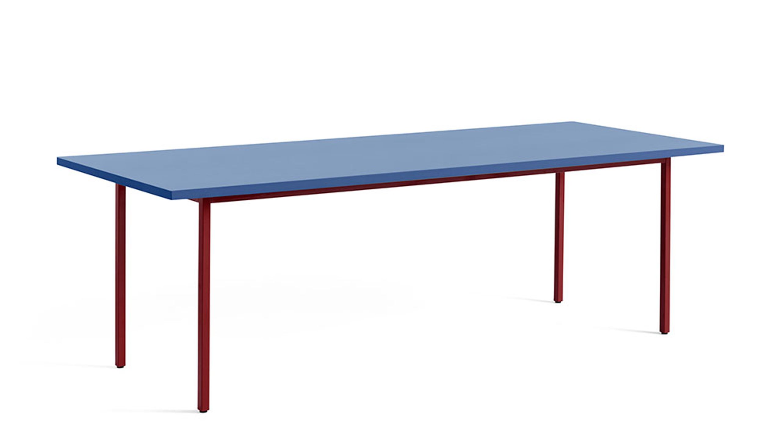 HAY - Dining Table - Two-Colour Table - Rectangular - Maroon Red/Blue
