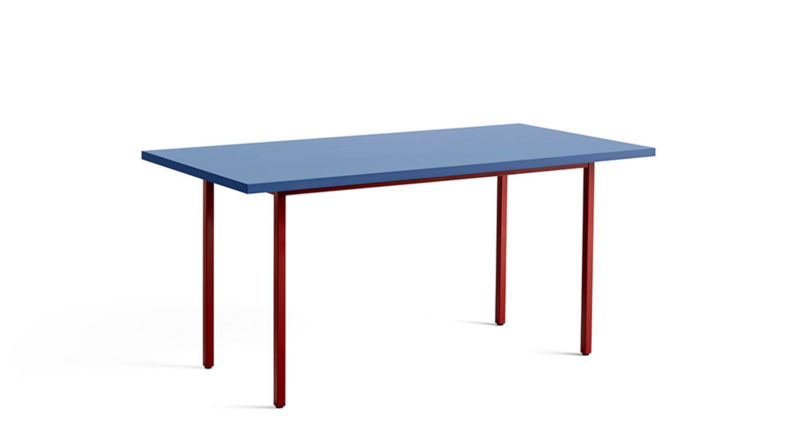 HAY - Dining Table - Two-Colour Table - Rectangular - Maroon Red/Blue
