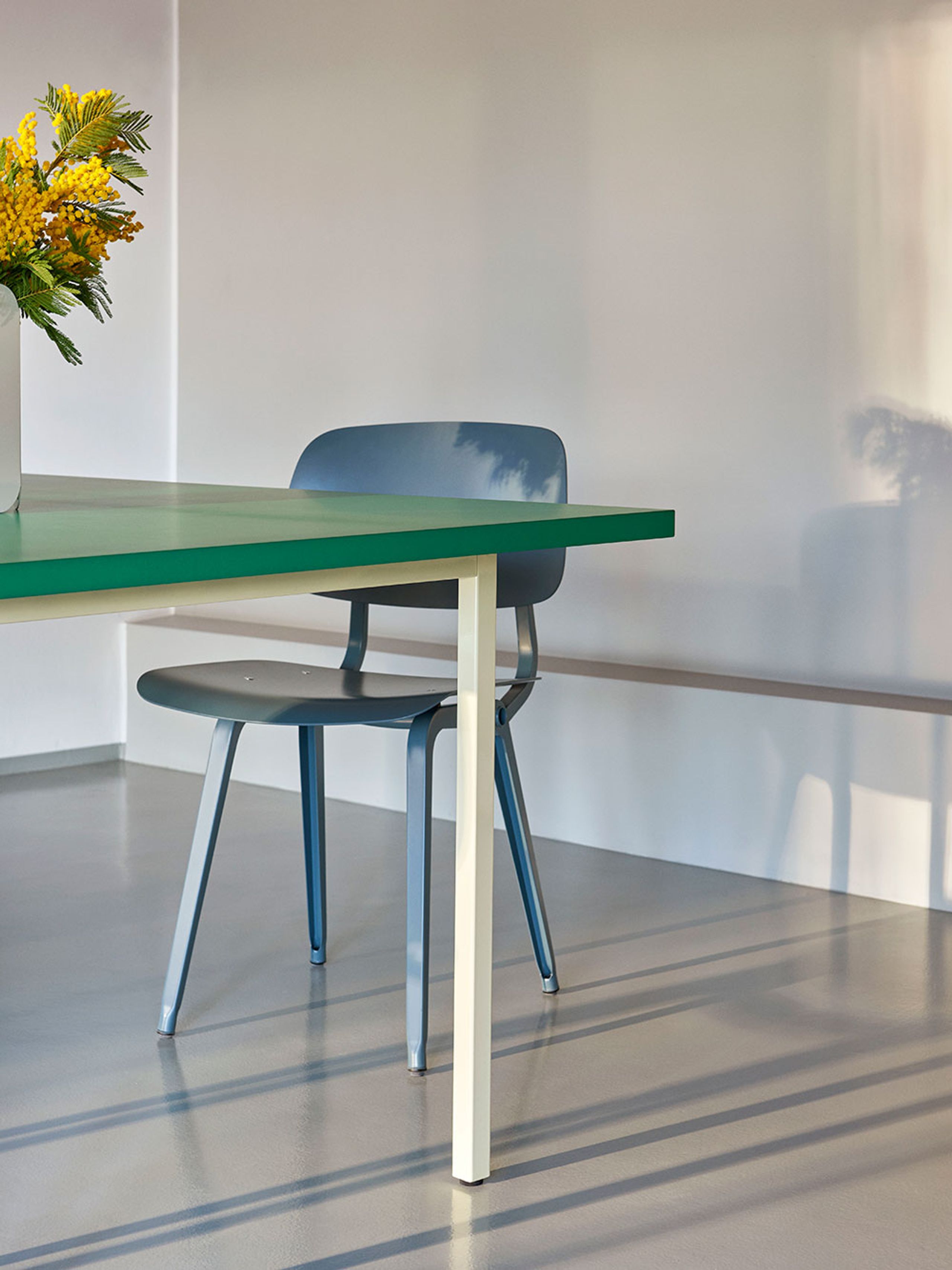 HAY - Mesa de comedor - Two-Colour Table - Rectangular - Ochre/Light Grey