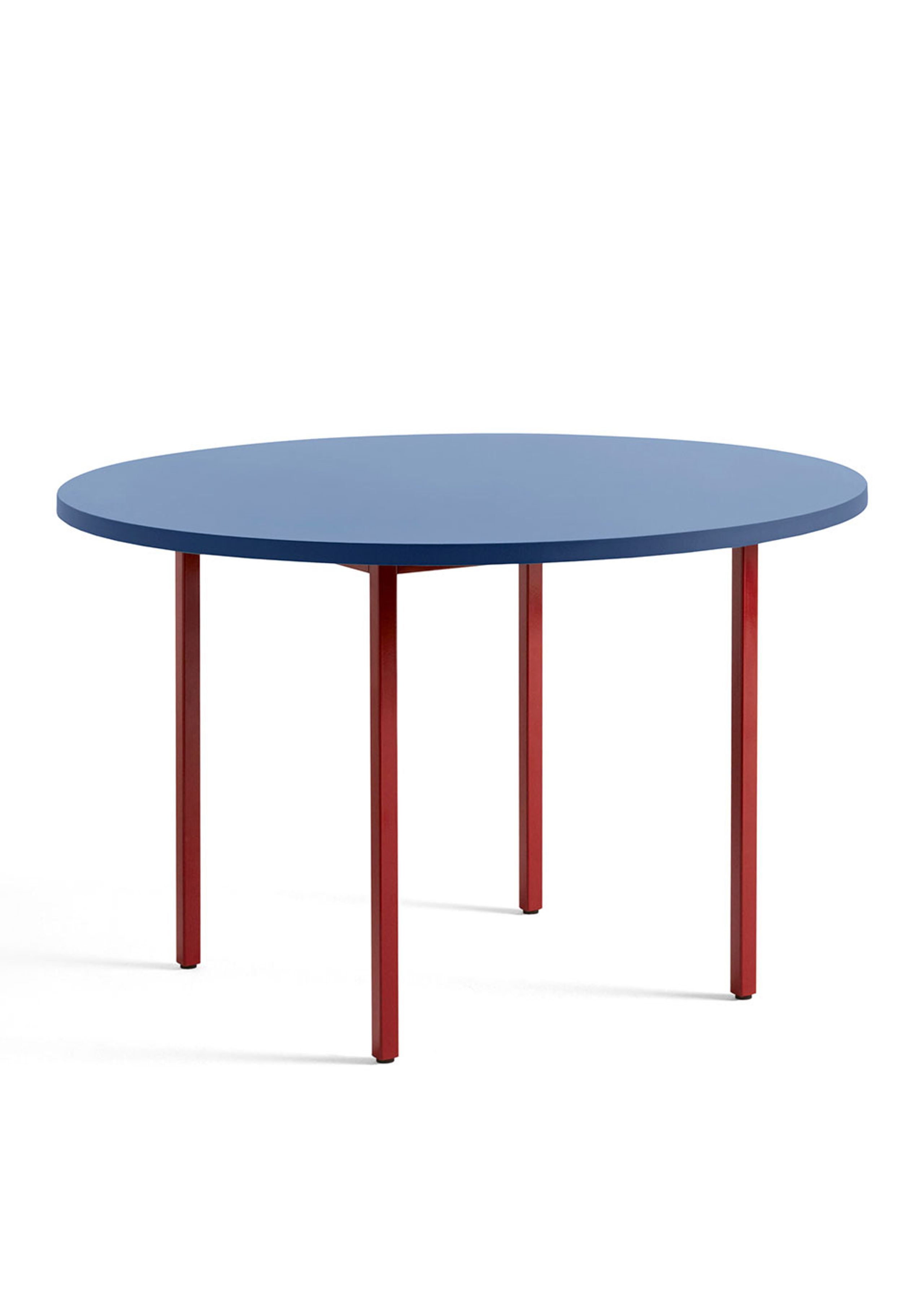 HAY - Dining Table - Two-Colour Table - Round - Maroon Red/Blue