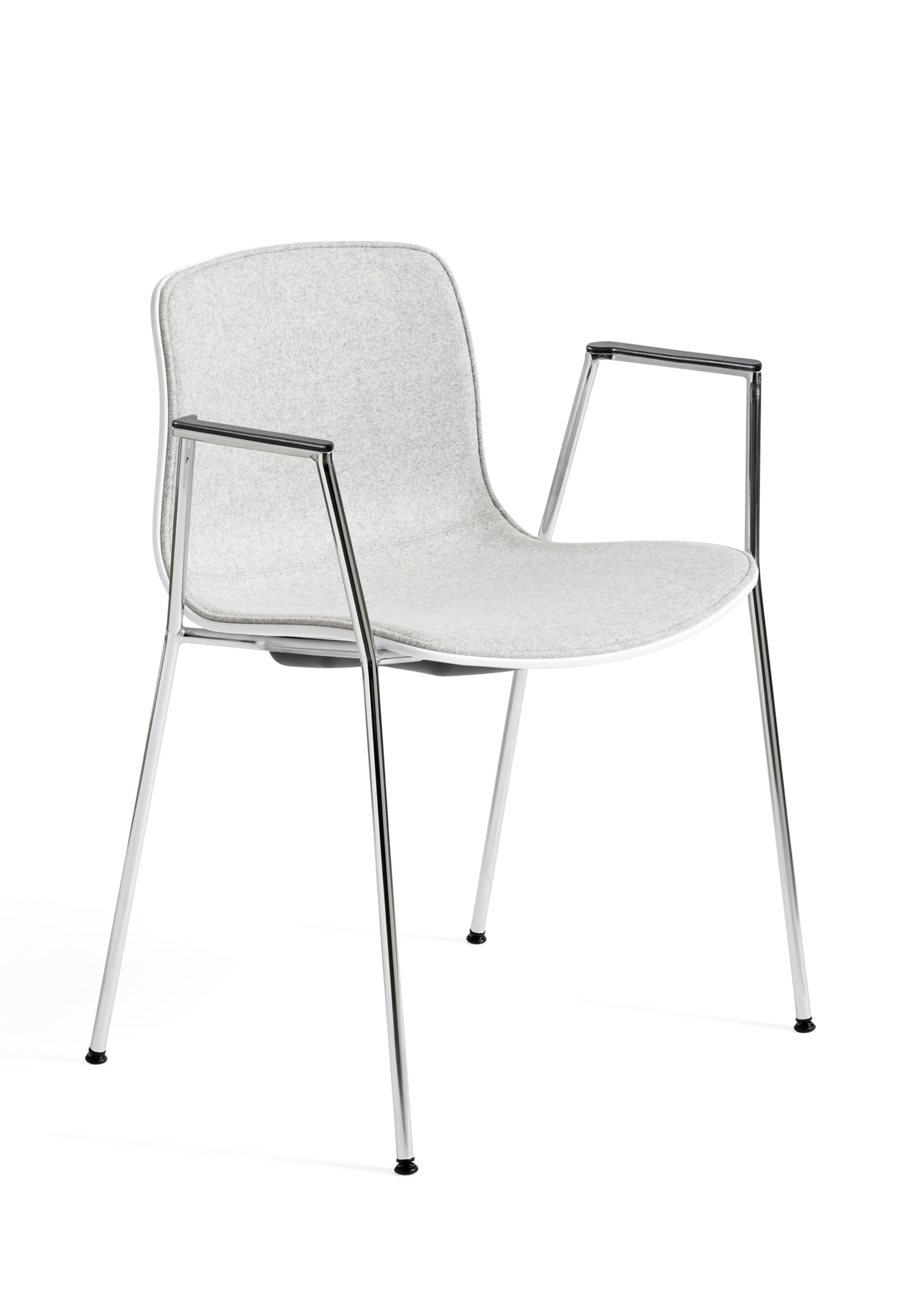 HAY - Dining chair - AAC 18 - Front Upholstery | New Edition - White / Divina Melange 120