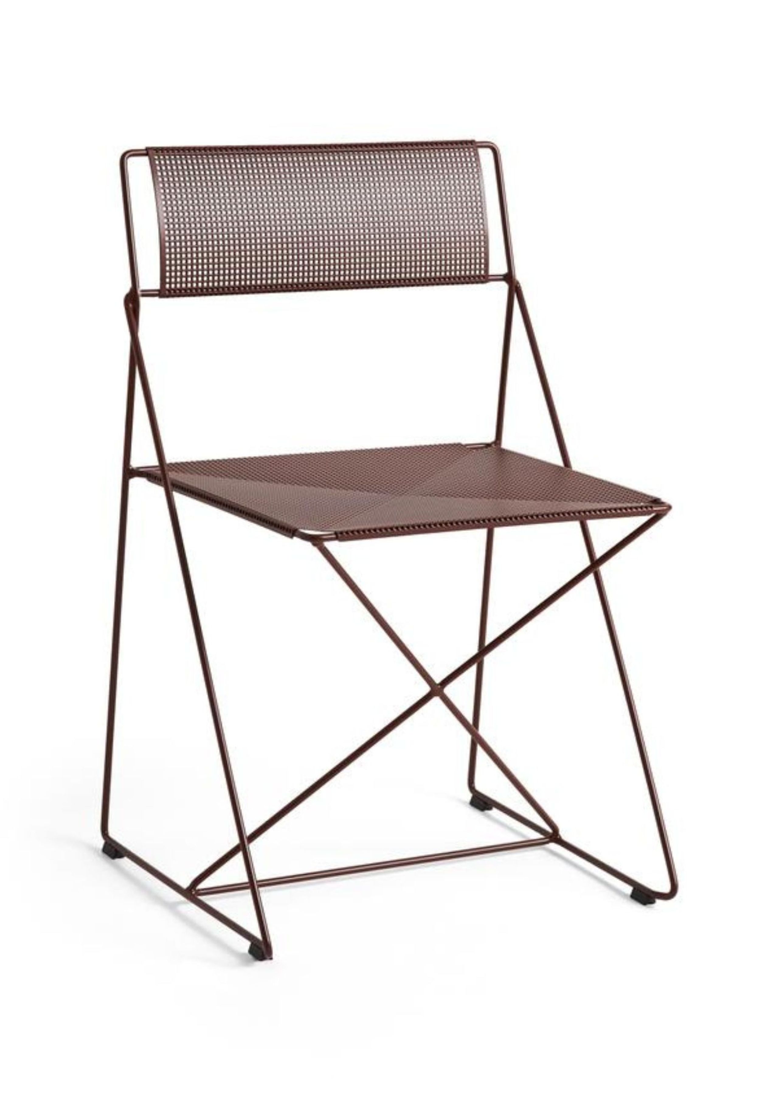 HAY - Dining chair - X-line Chair - Iron Red Powder Coated Steel