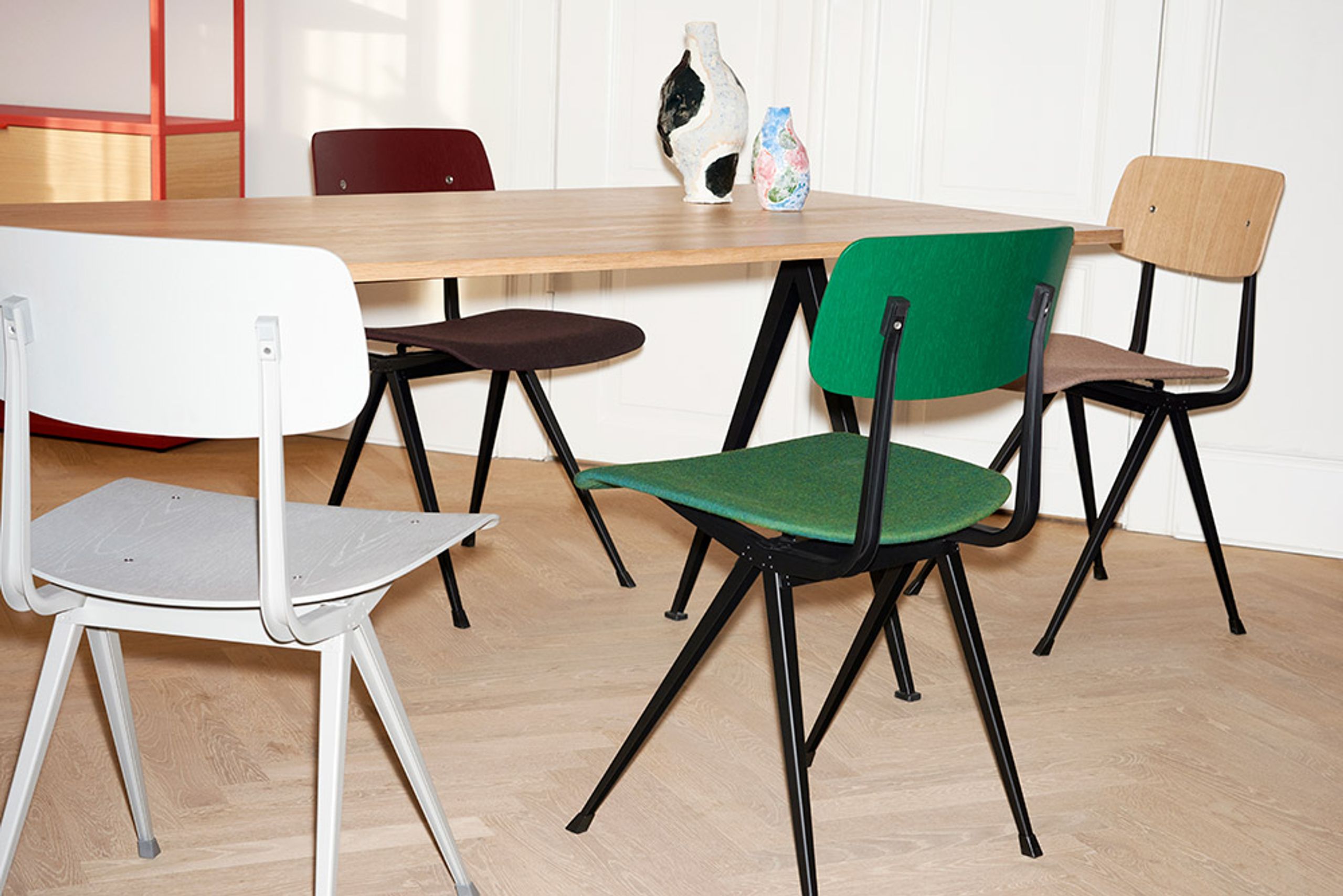 HAY - Esstischstuhl - Result Chair - Clear Water-Based Lacquered Oak / Beige