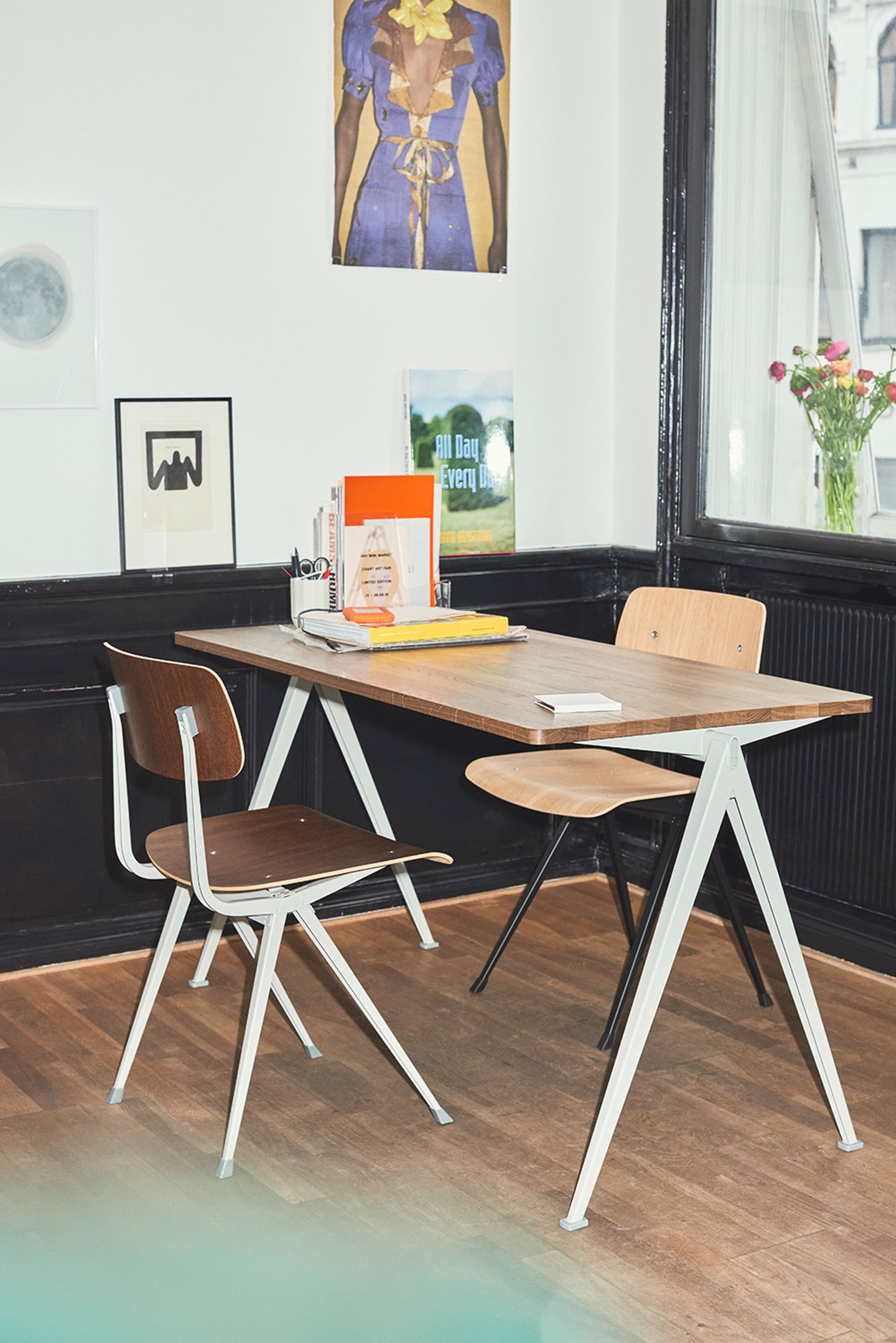 HAY - Esstischstuhl - Result Chair - Clear Water-Based Lacquered Oak / Black