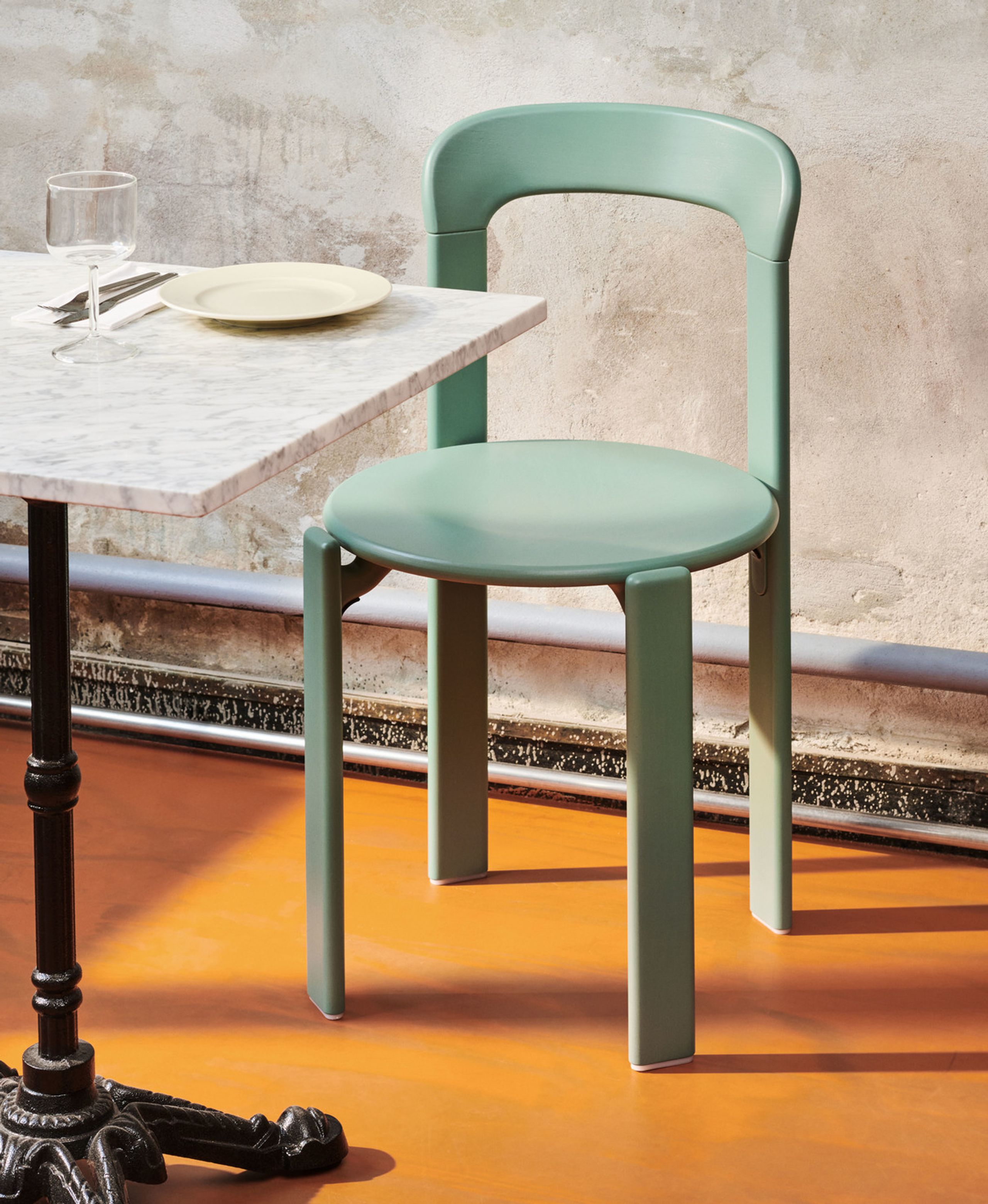 HAY - Silla de comedor - Rey chair - Soft mint / lacquered soft mint