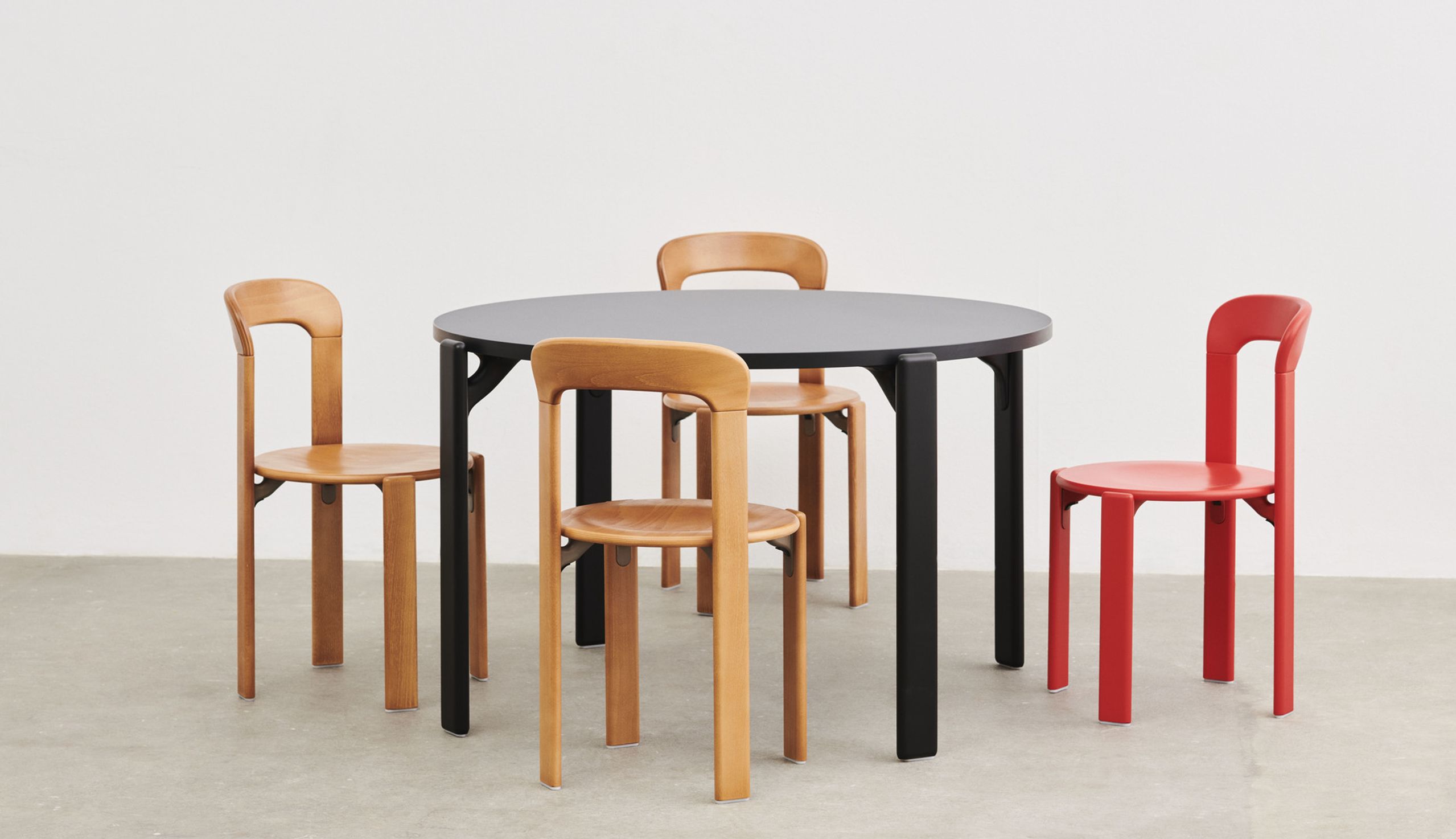 HAY - Silla de comedor - Rey chair - Soft mint / lacquered soft mint