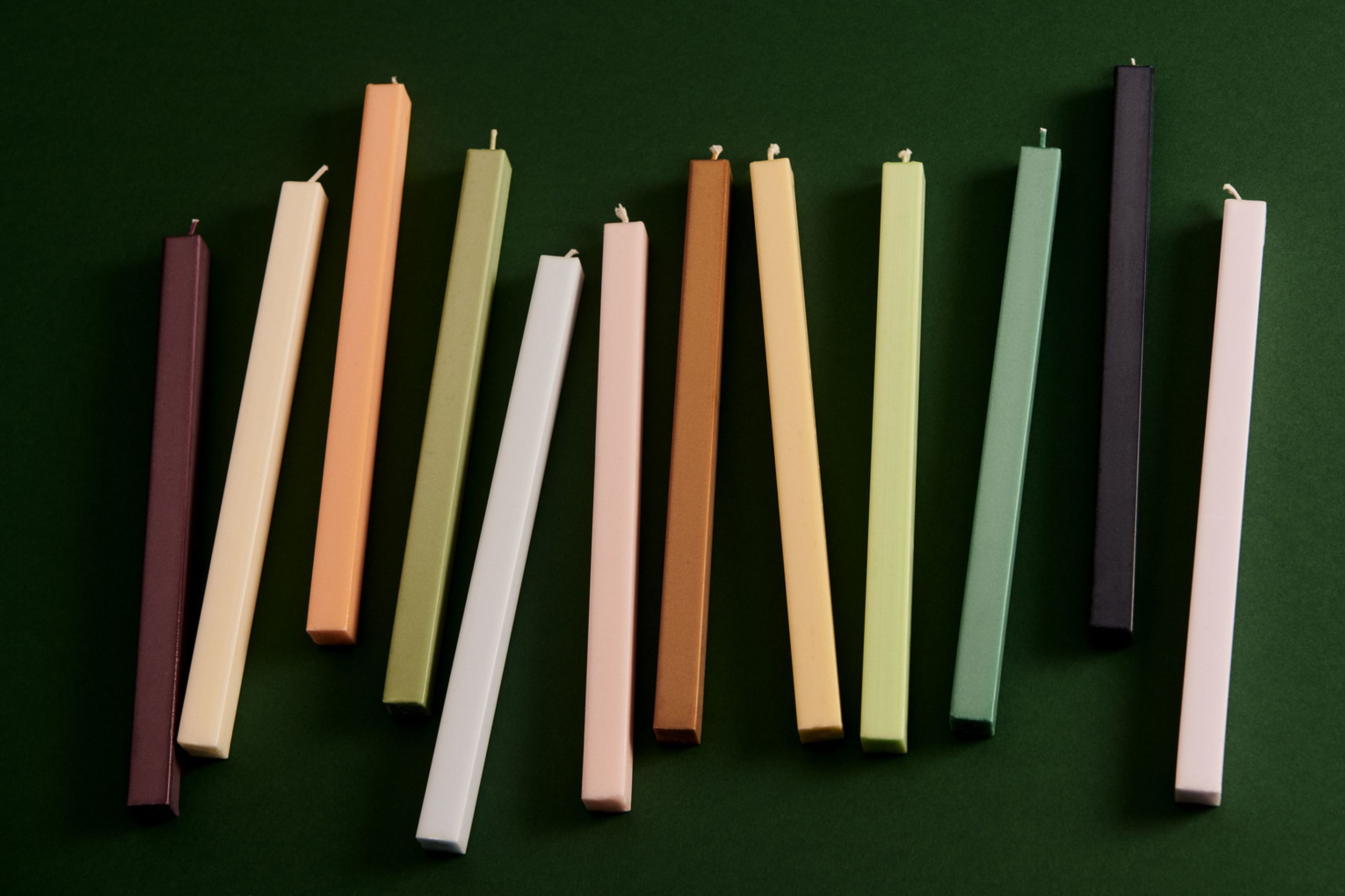 HAY - Candles - Square Candle - Emerald green