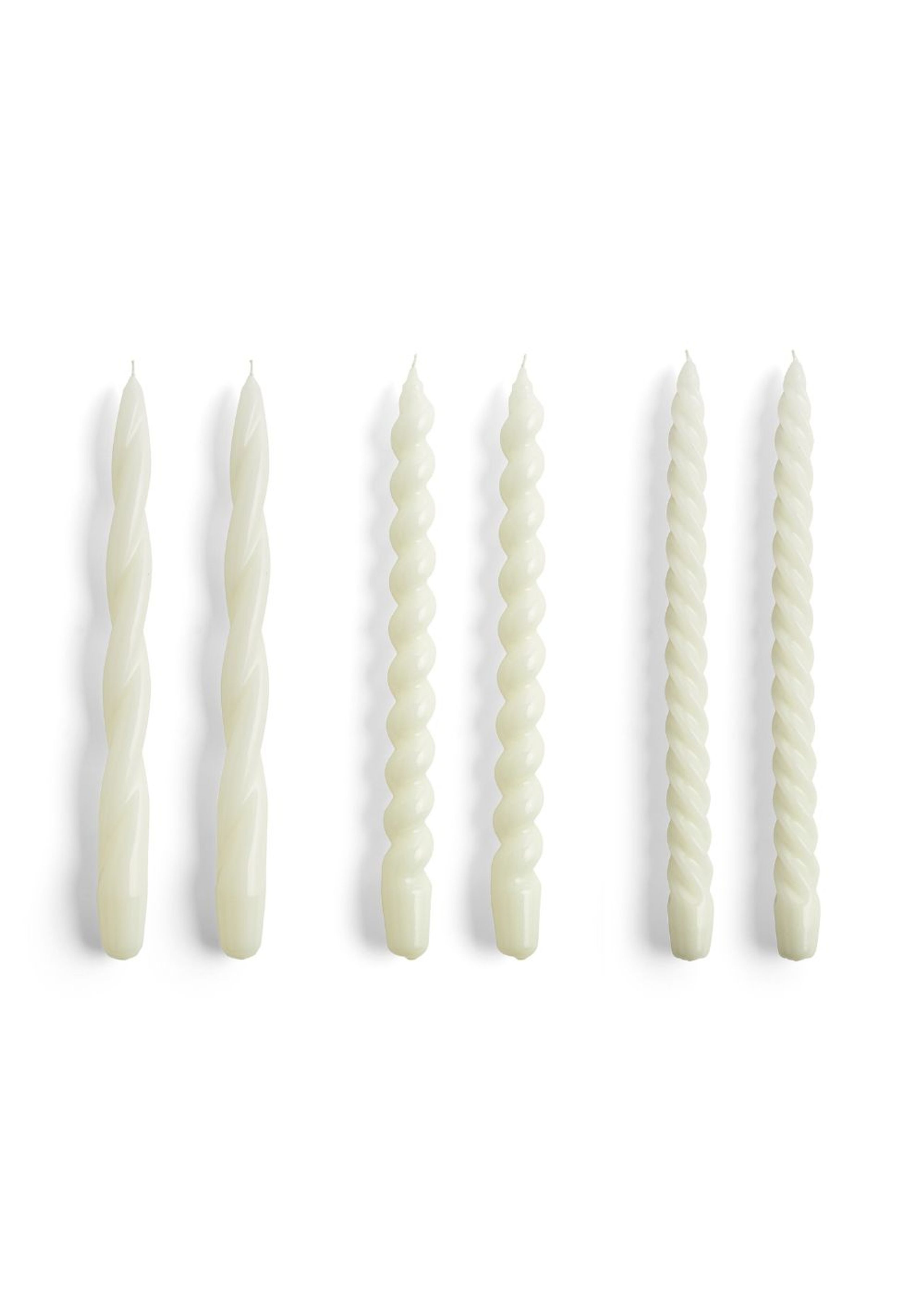 HAY - Stearinlys - Long Mix Candles - Set of 6 - Off White