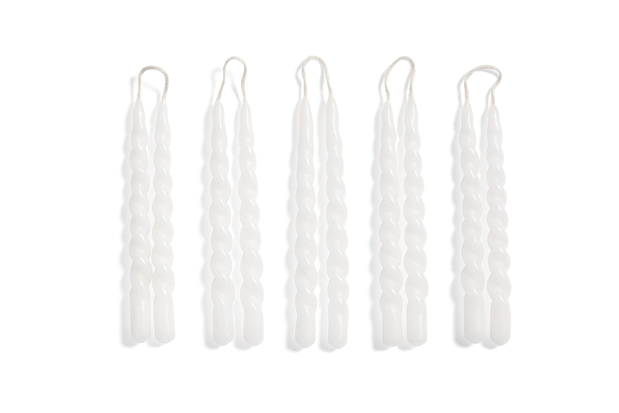 HAY - Svíčky - Mini Swirl Candles - White