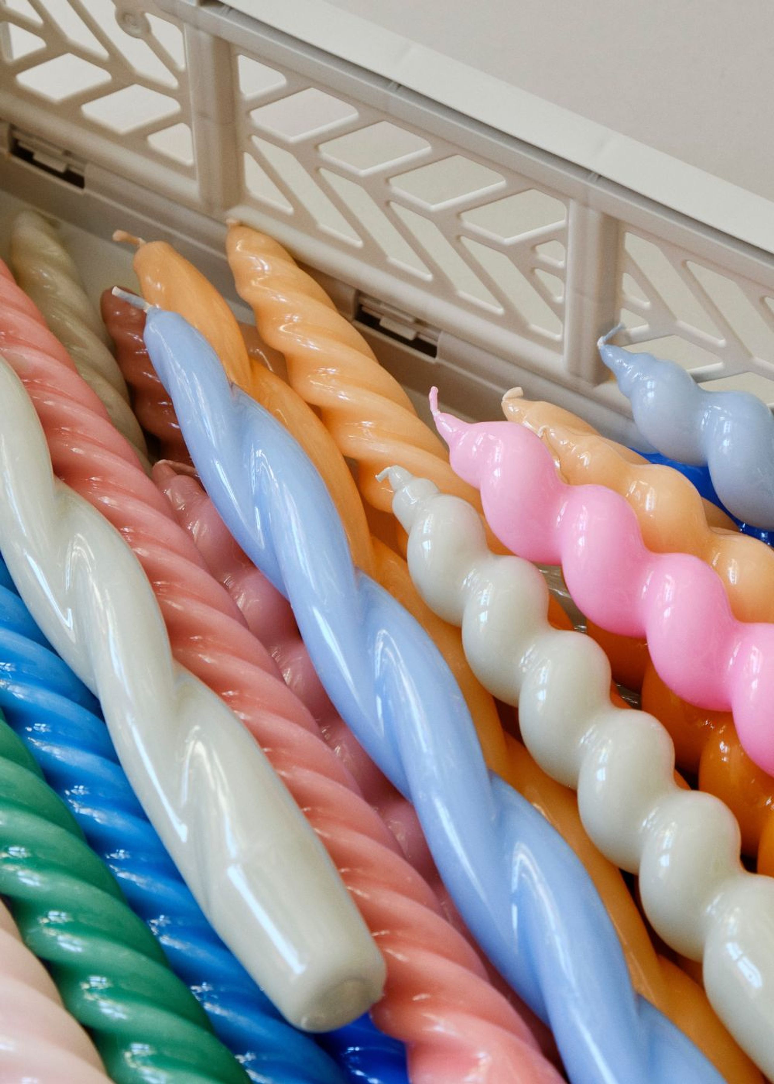 HAY - Stearinlys - Twist Candles / Bundle - Set of 6 - Caramel / Peach / Lavender