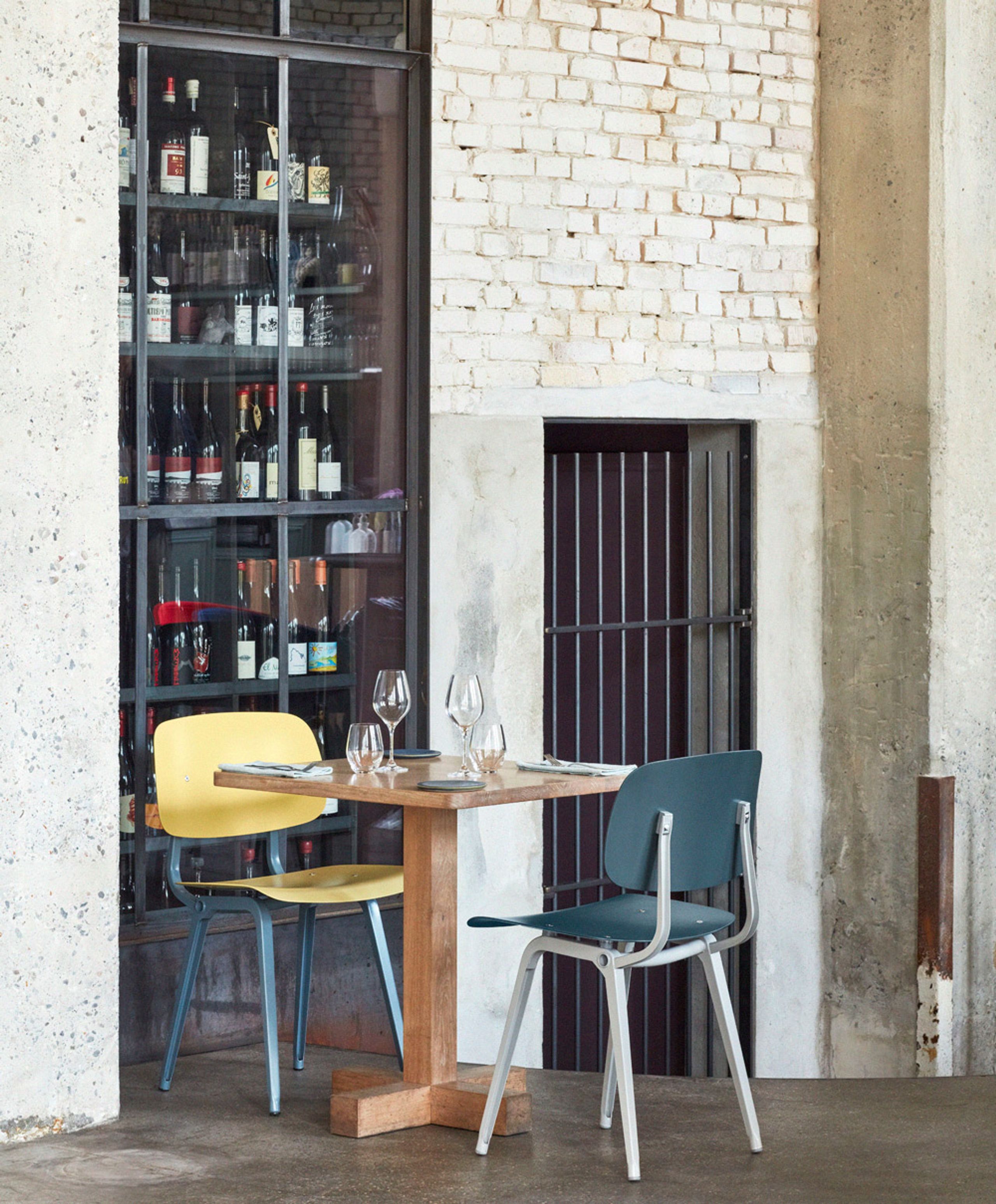 HAY - Chair - Revolt - Black Steel / Azure Blue