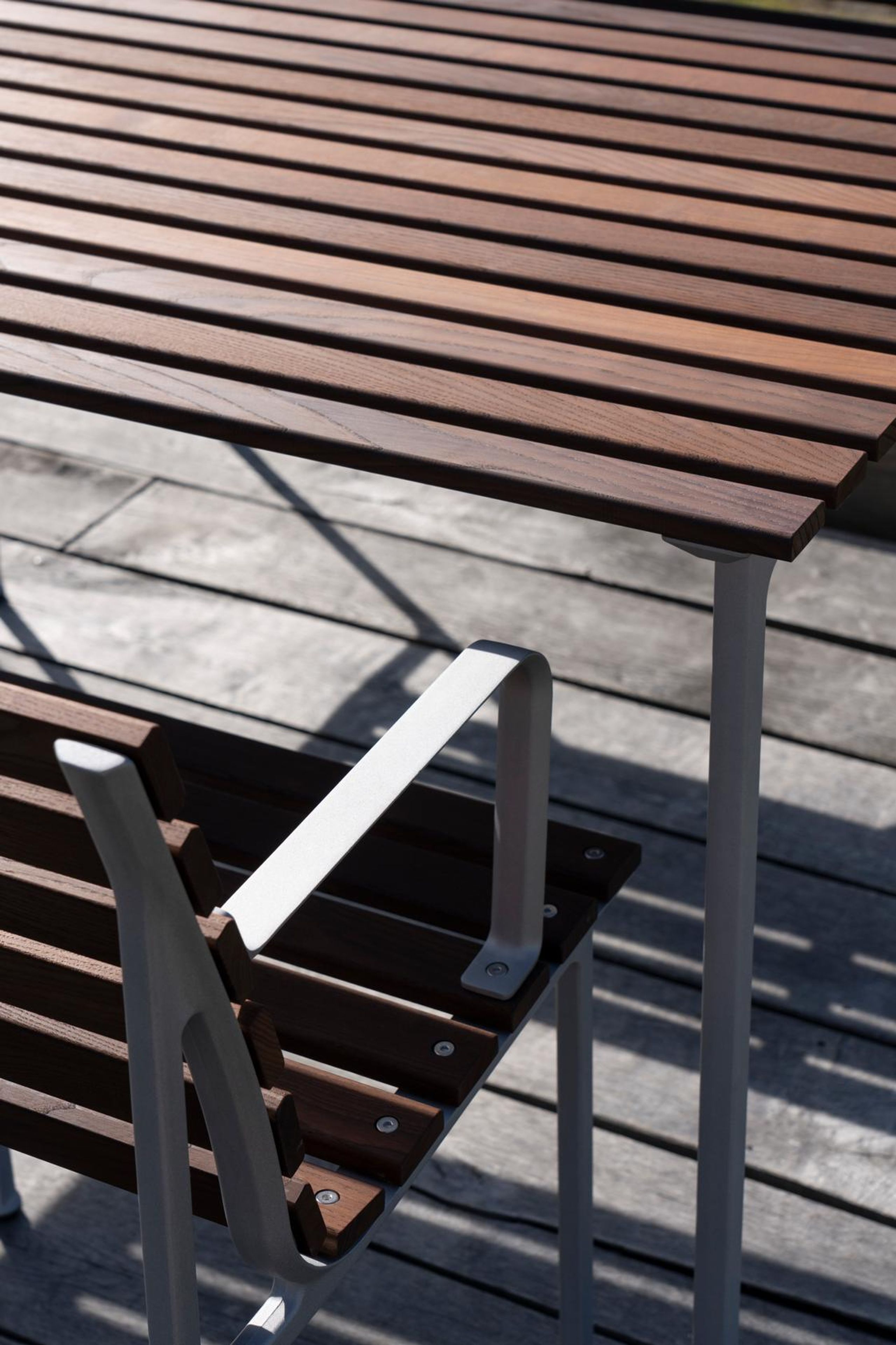 HAY - Garden table - Traverse Table - Heat Treated Oiled Ash / Aluminium - W75