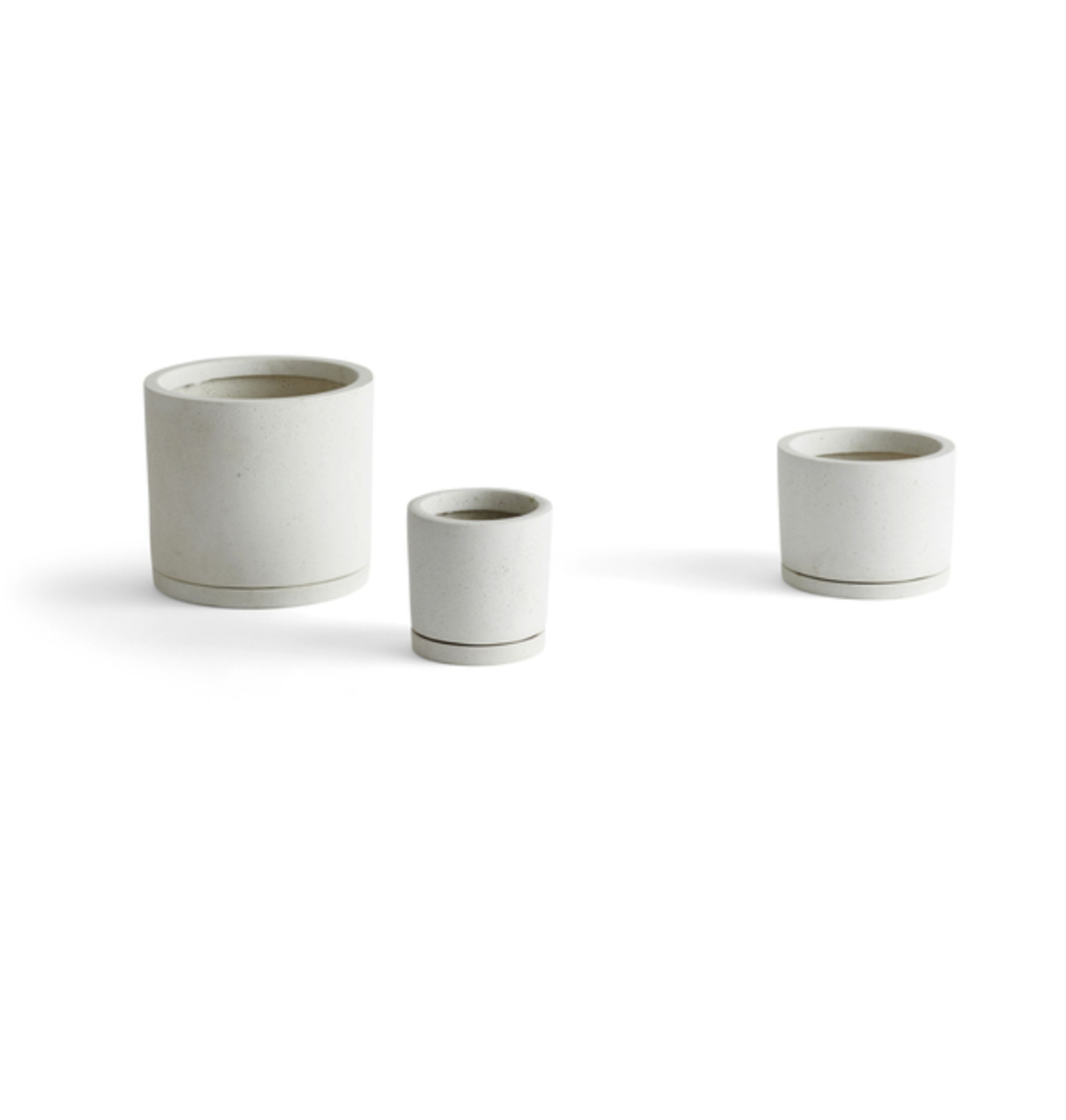 HAY - Flowerpot - Plant Pot with Saucer - White M