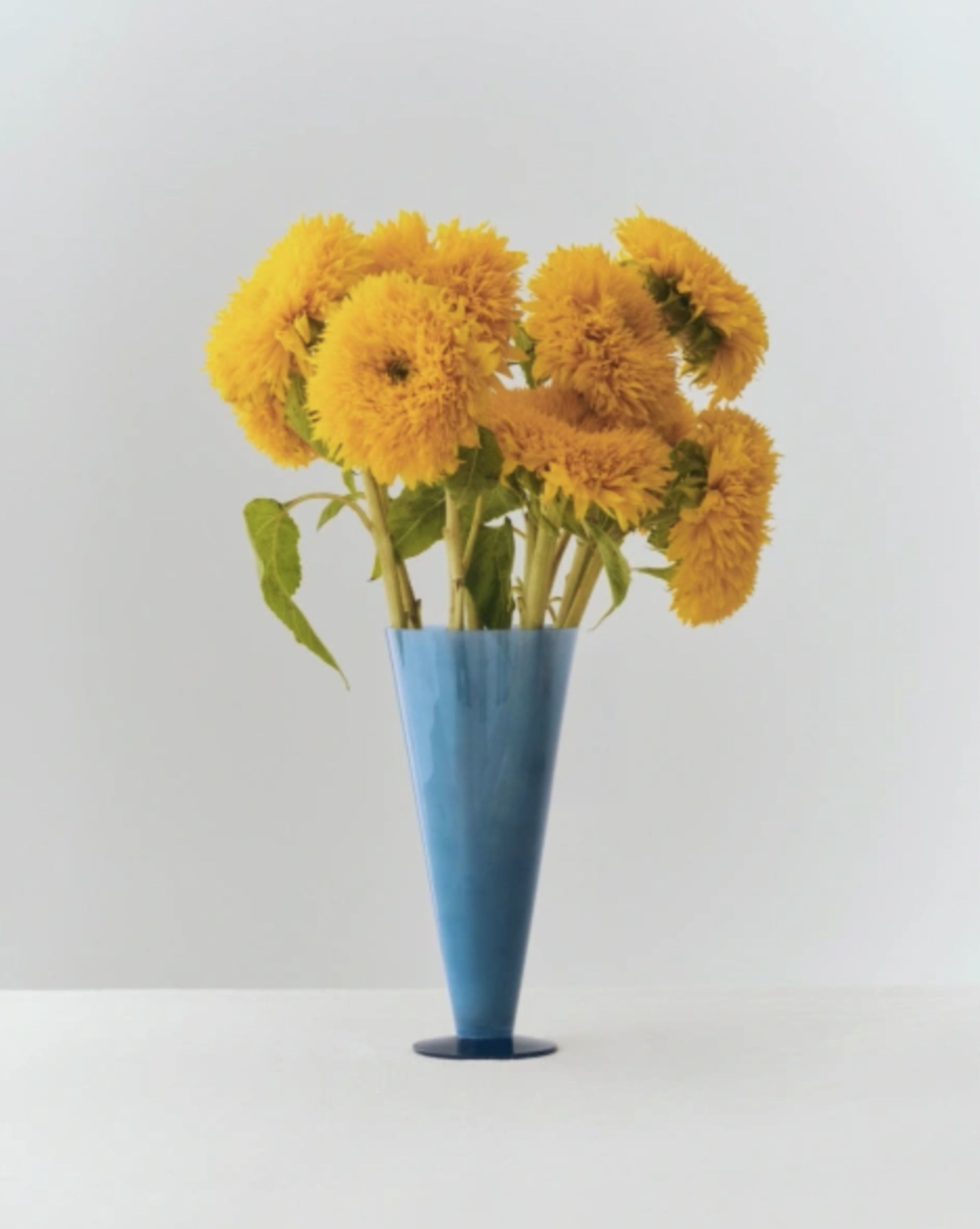 HAY - Vase - Conical Vase - Large - Petrol blue and dark blue
