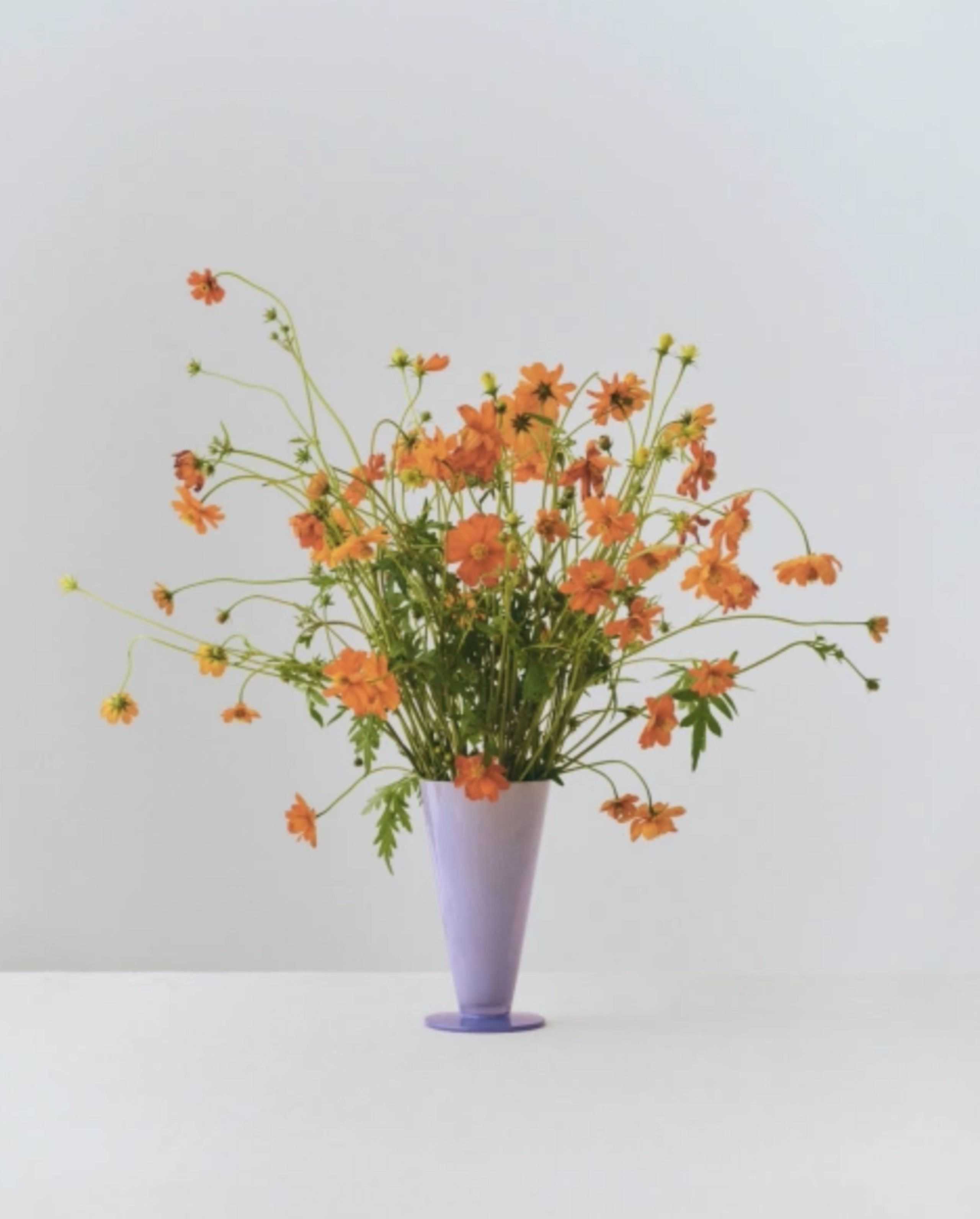 HAY - Vase - Conical Vase - Small - Light blue and lavender blue