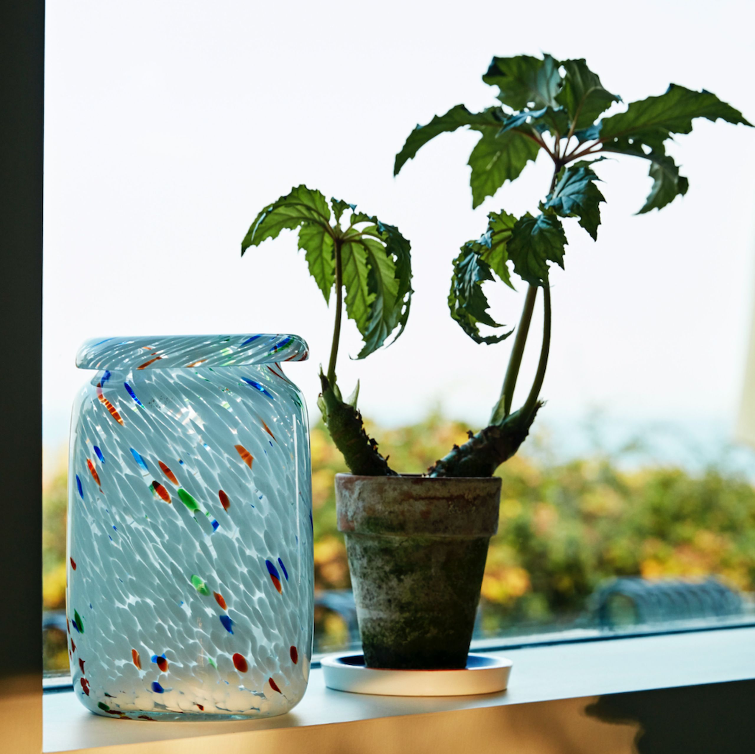 HAY - Vase - Splash vase - White Dot Roll Neck Medium