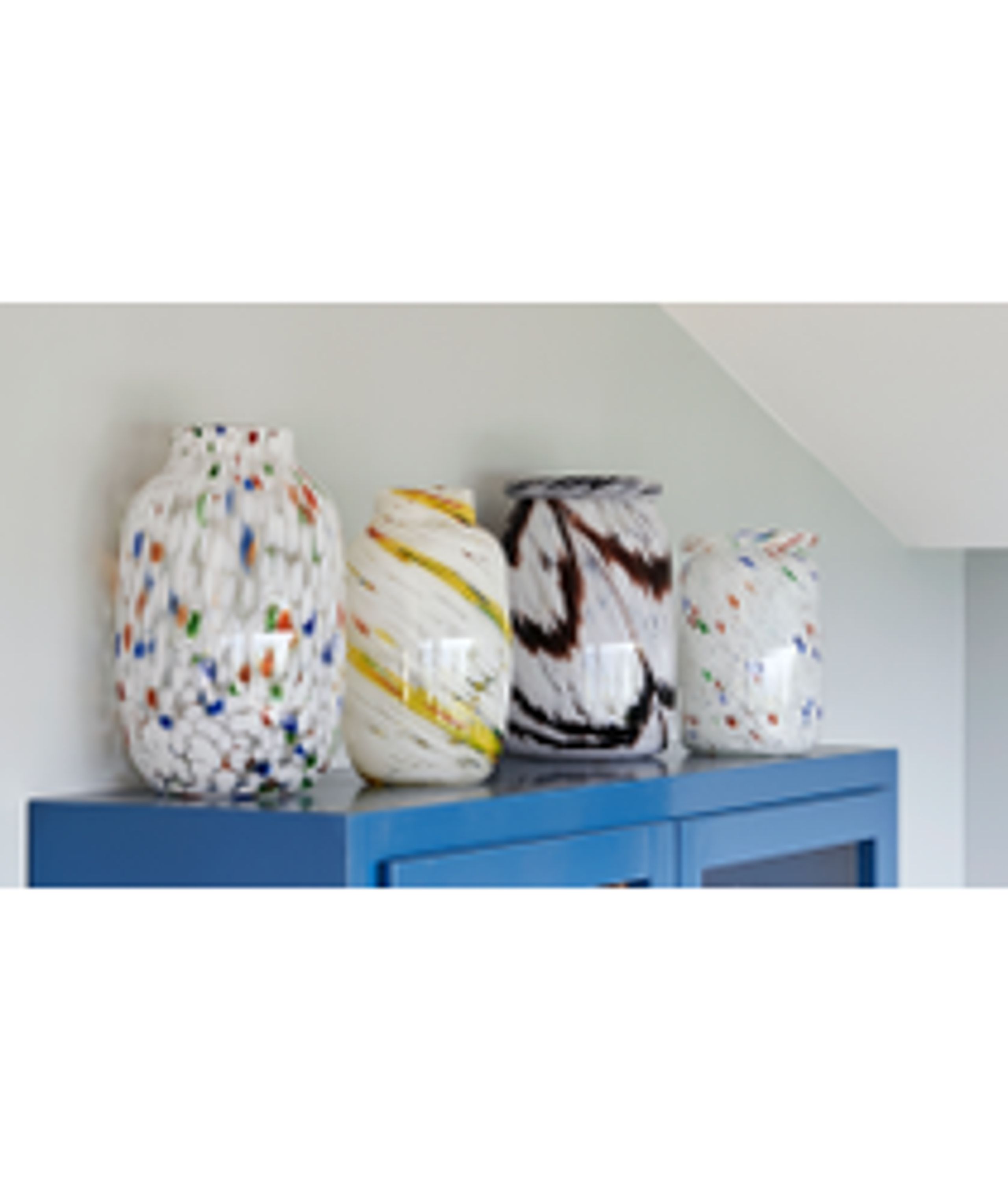 HAY - Vase - Splash vase - White Dot Roll Neck Medium