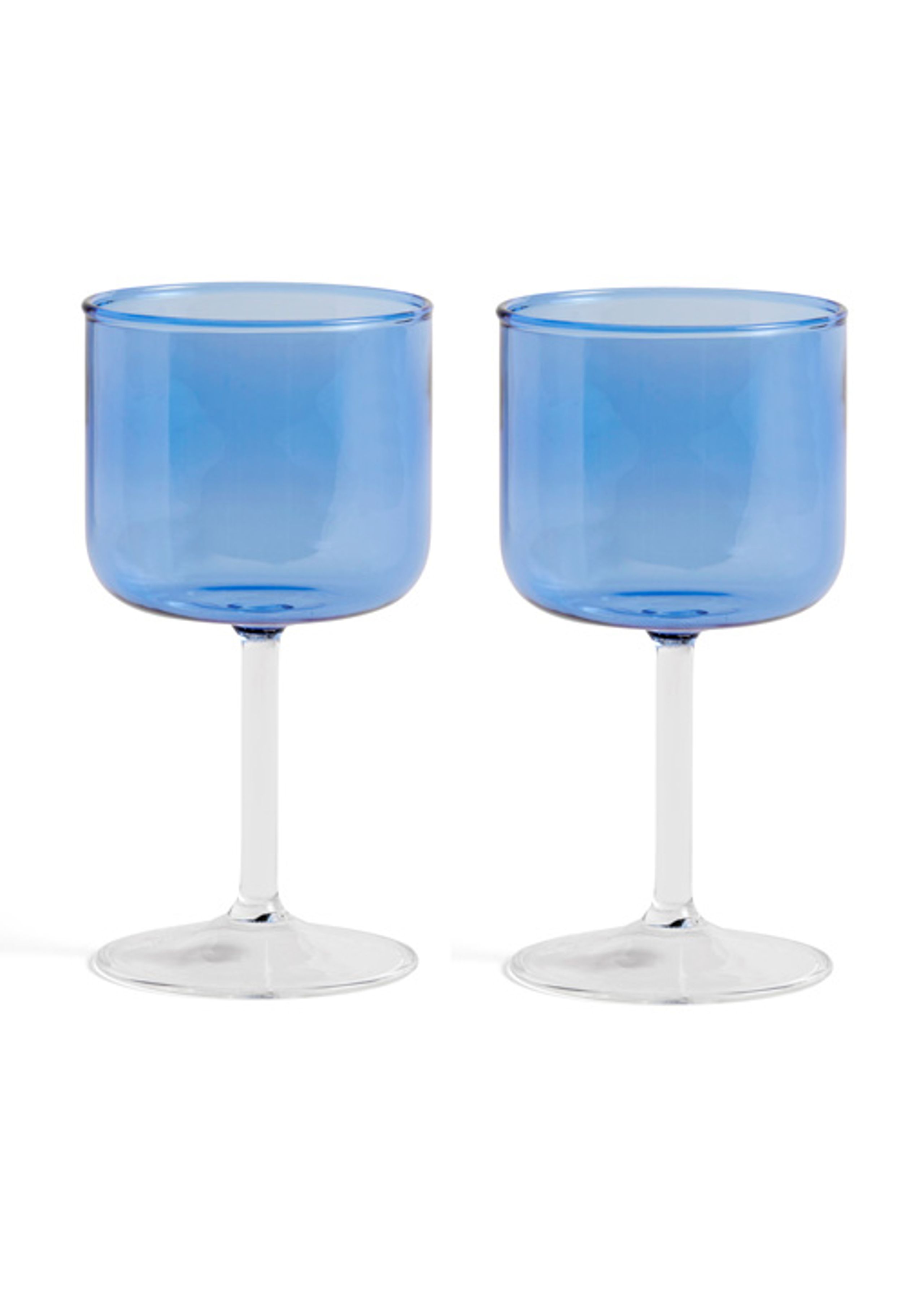 HAY - Verre à vin - Tint Wine Glass - Blue & Clear - Set of 2
