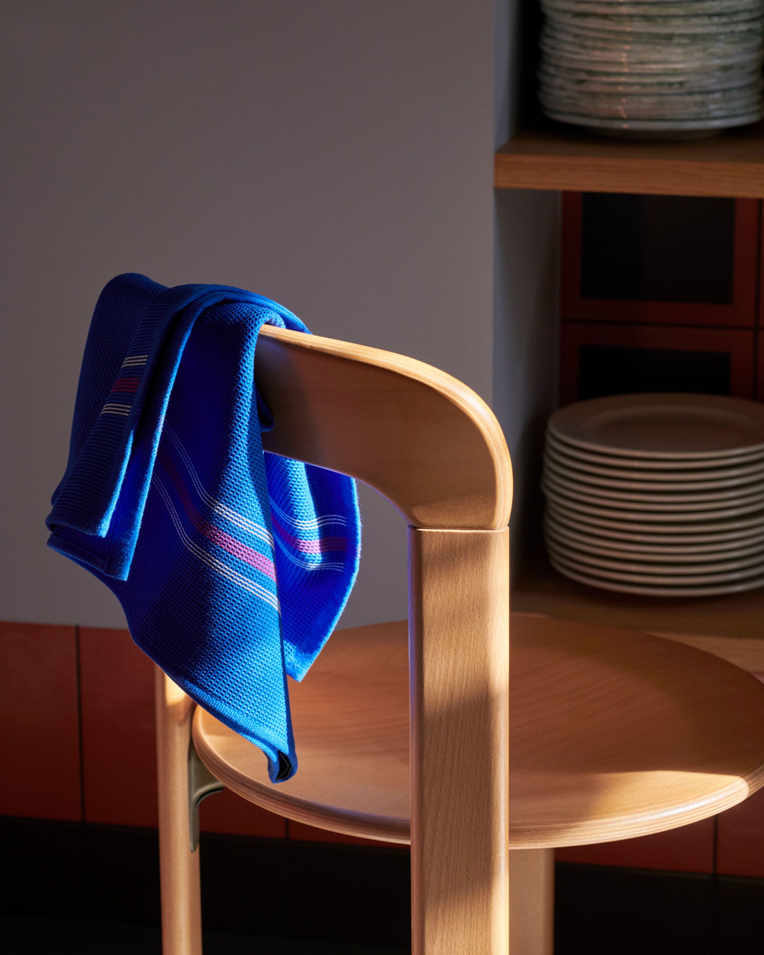 HAY - Theedoek - Canteen Tea Towel - Emerald Pinstripe