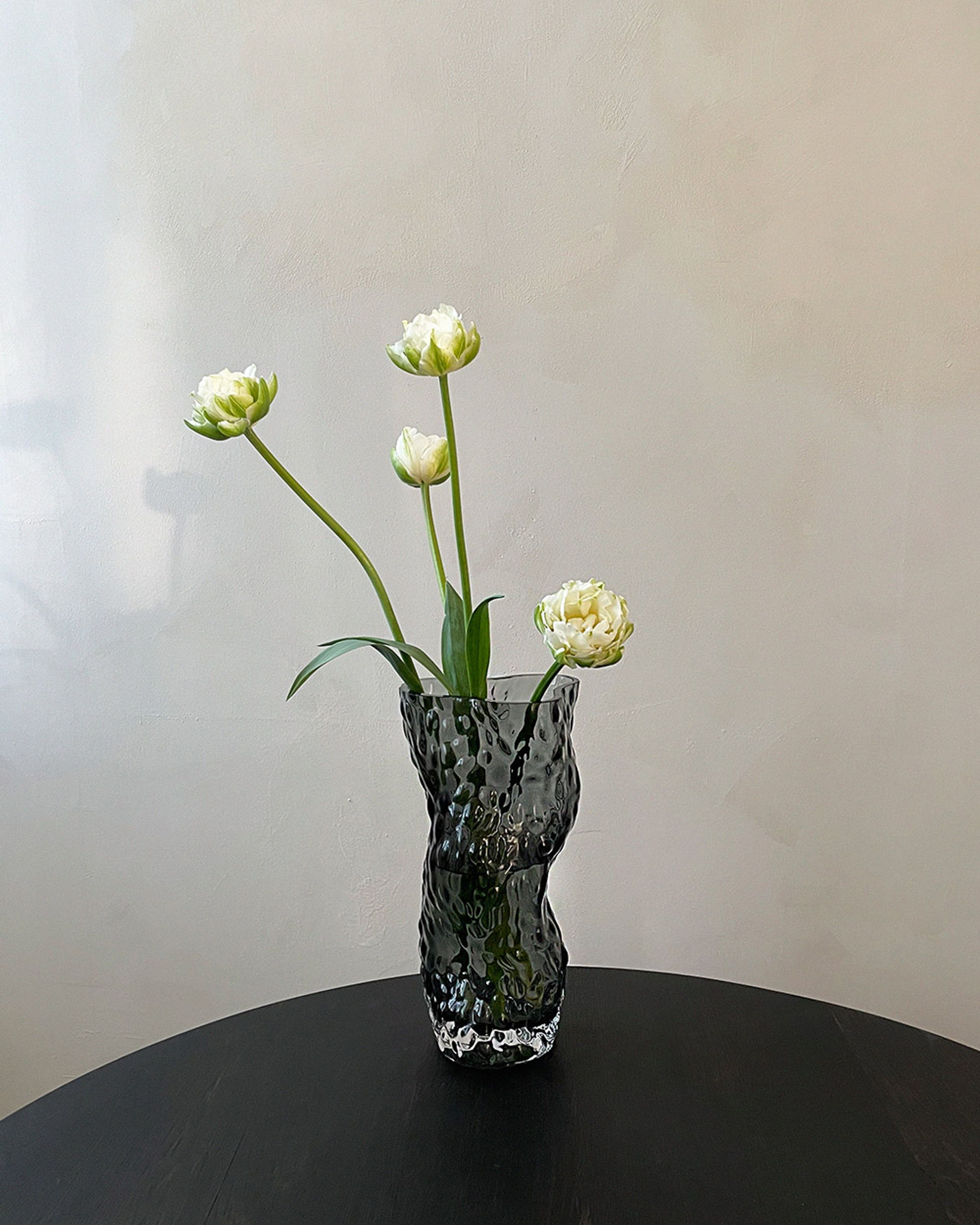 Hein Studio - Vase - Ostrea Rock Glass Vase - Midnight Blue