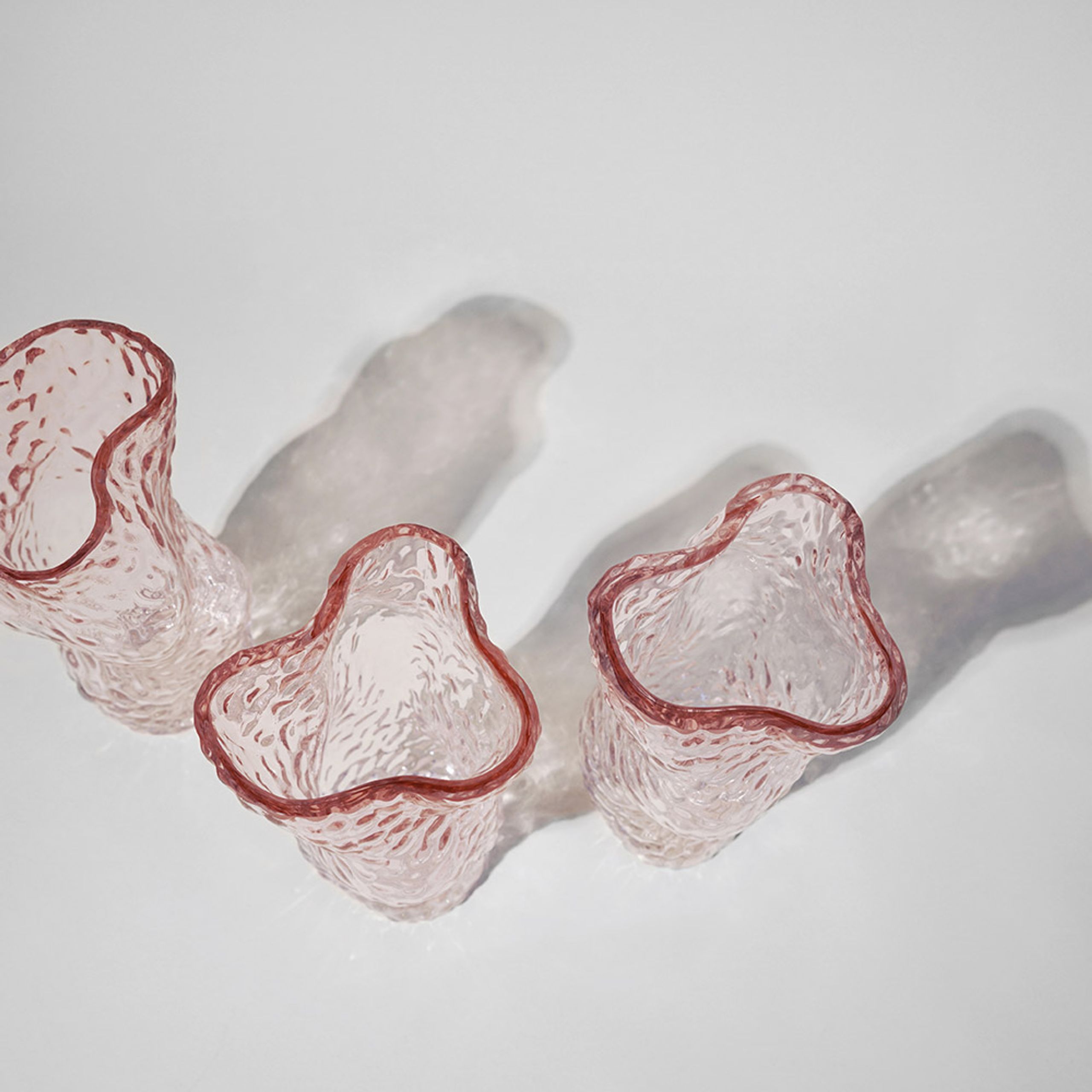 Hein Studio - Vase - Ostrea Rock Glass Vase - Pale Rose