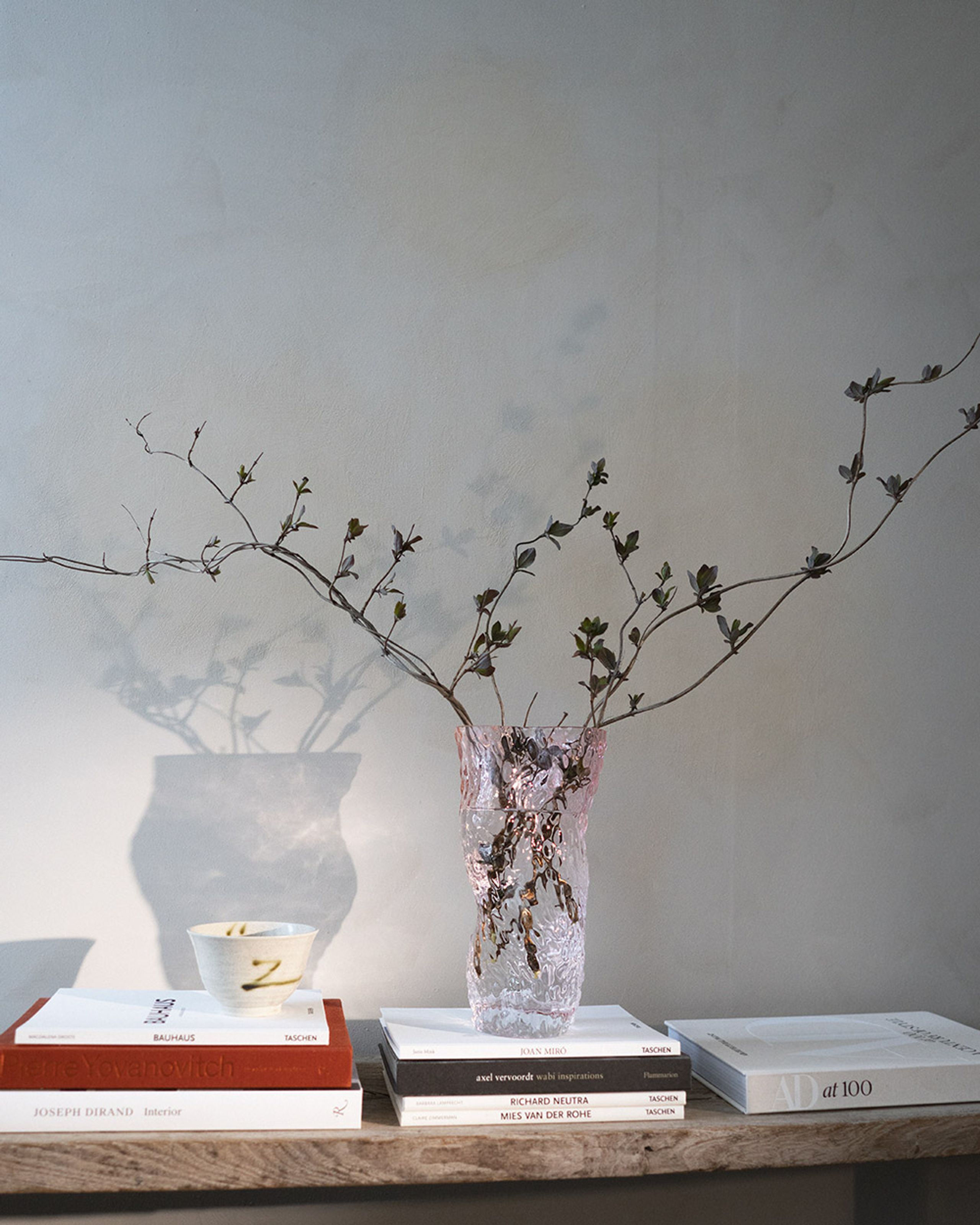 Hein Studio - Vase - Ostrea Rock Glass Vase - Pale Rose