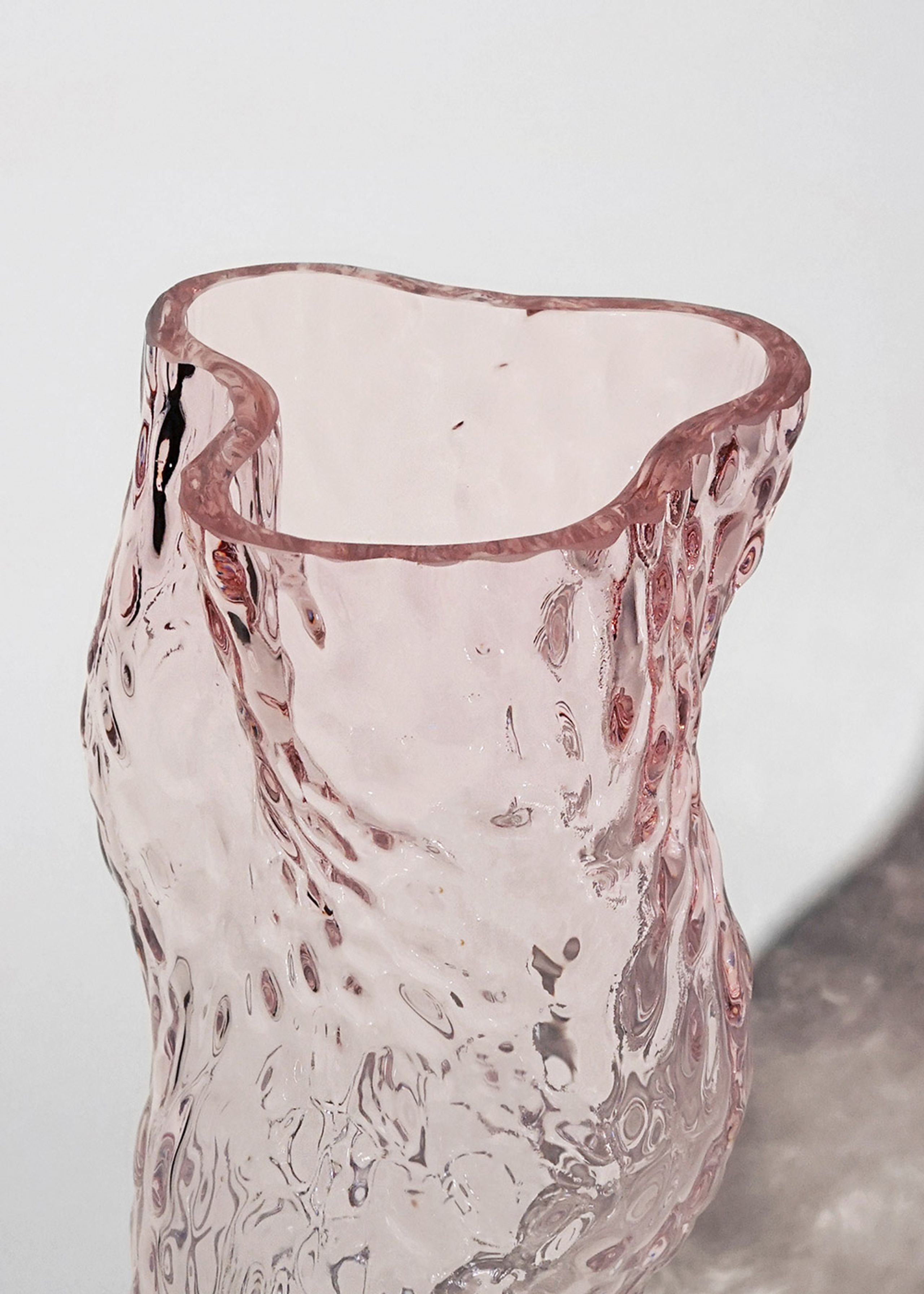 Hein Studio - Vase - Ostrea Rock Glass Vase - Pale Rose