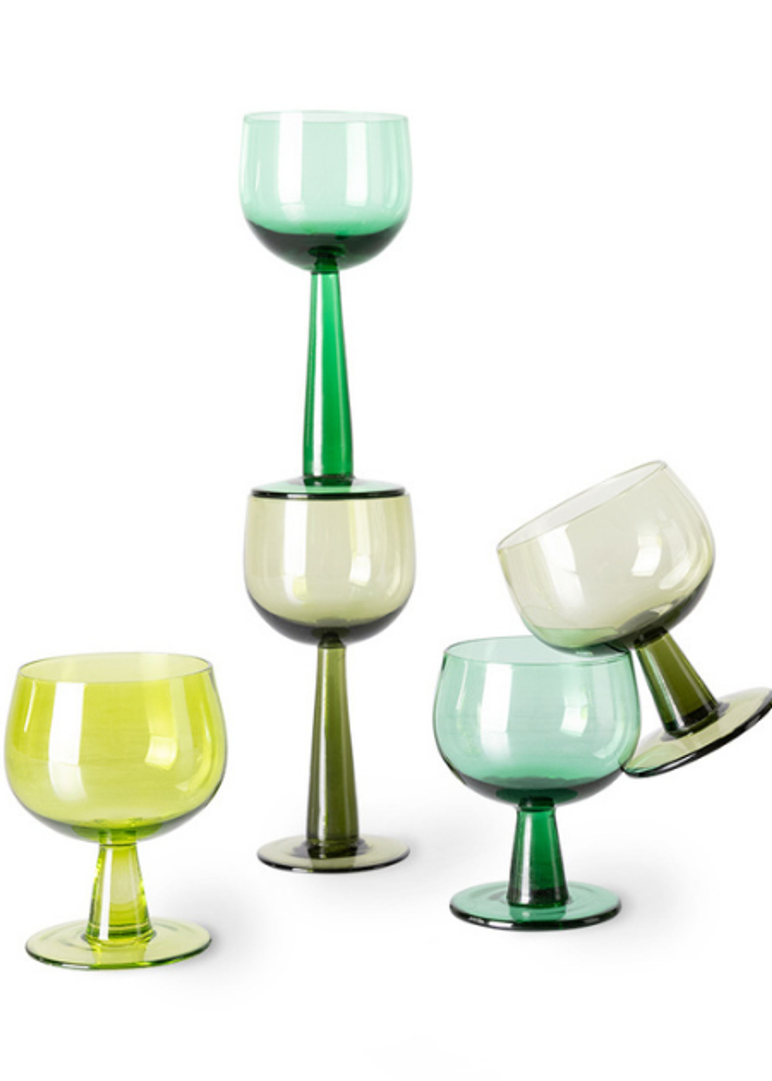 HK Living - Verre - The Emeralds Wine Glass - Fern Green - Tall