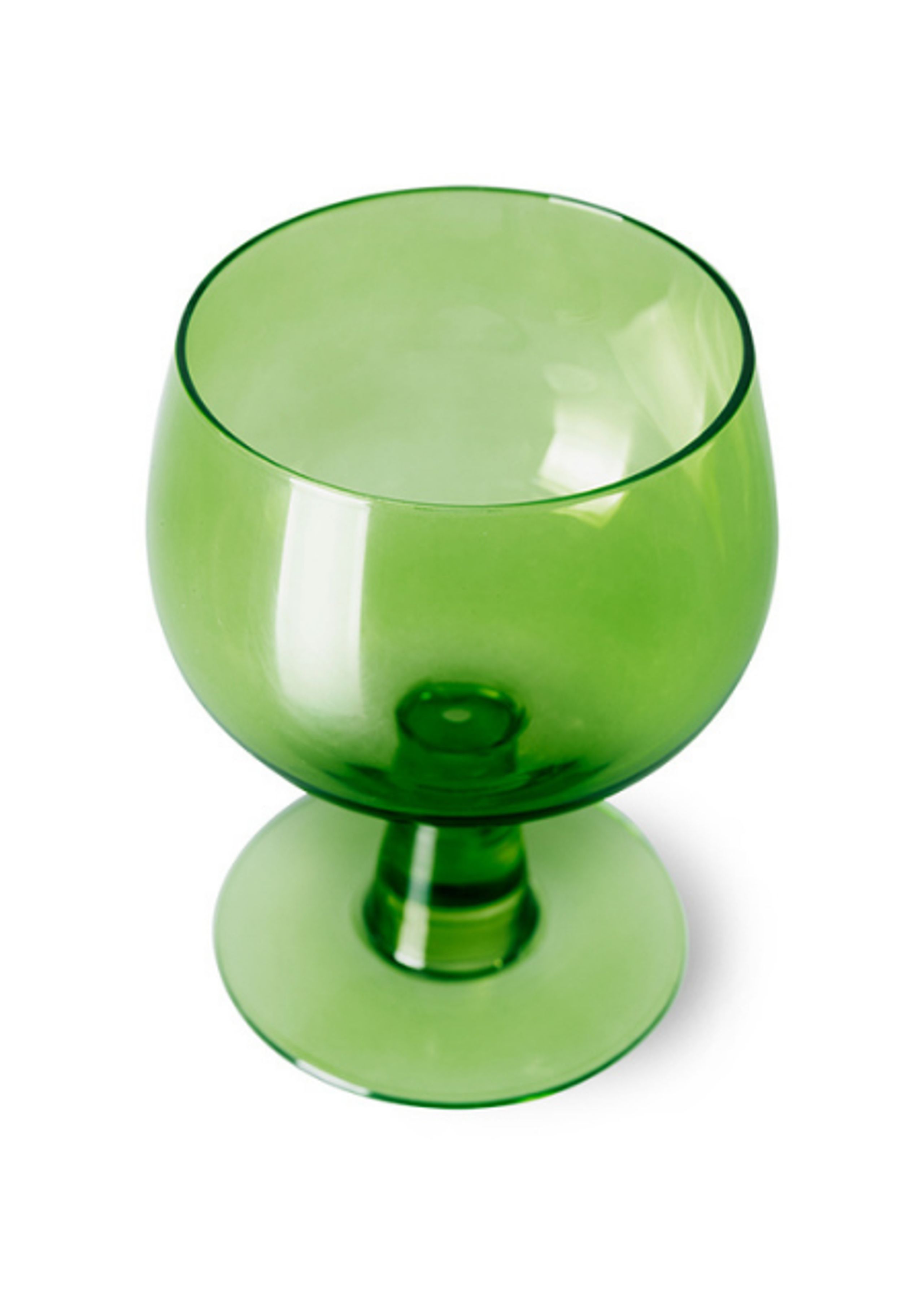 HK Living - Glass - The Emeralds Wine Glass - Lime Green - Low