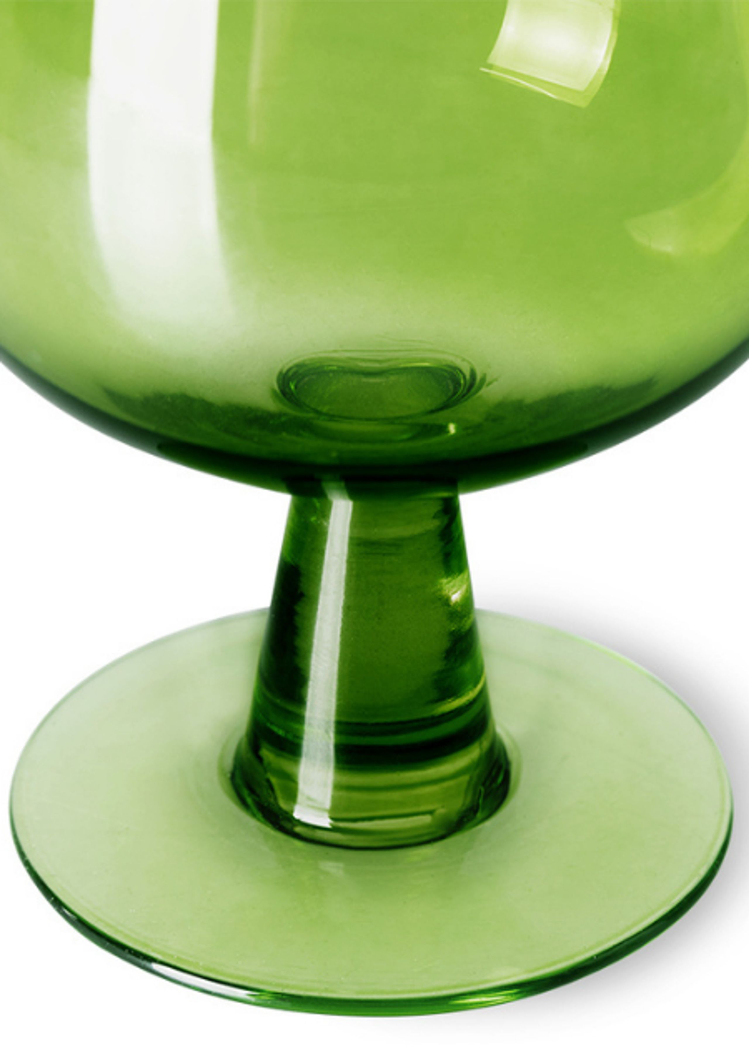 HK Living - Glass - The Emeralds Wine Glass - Lime Green - Low
