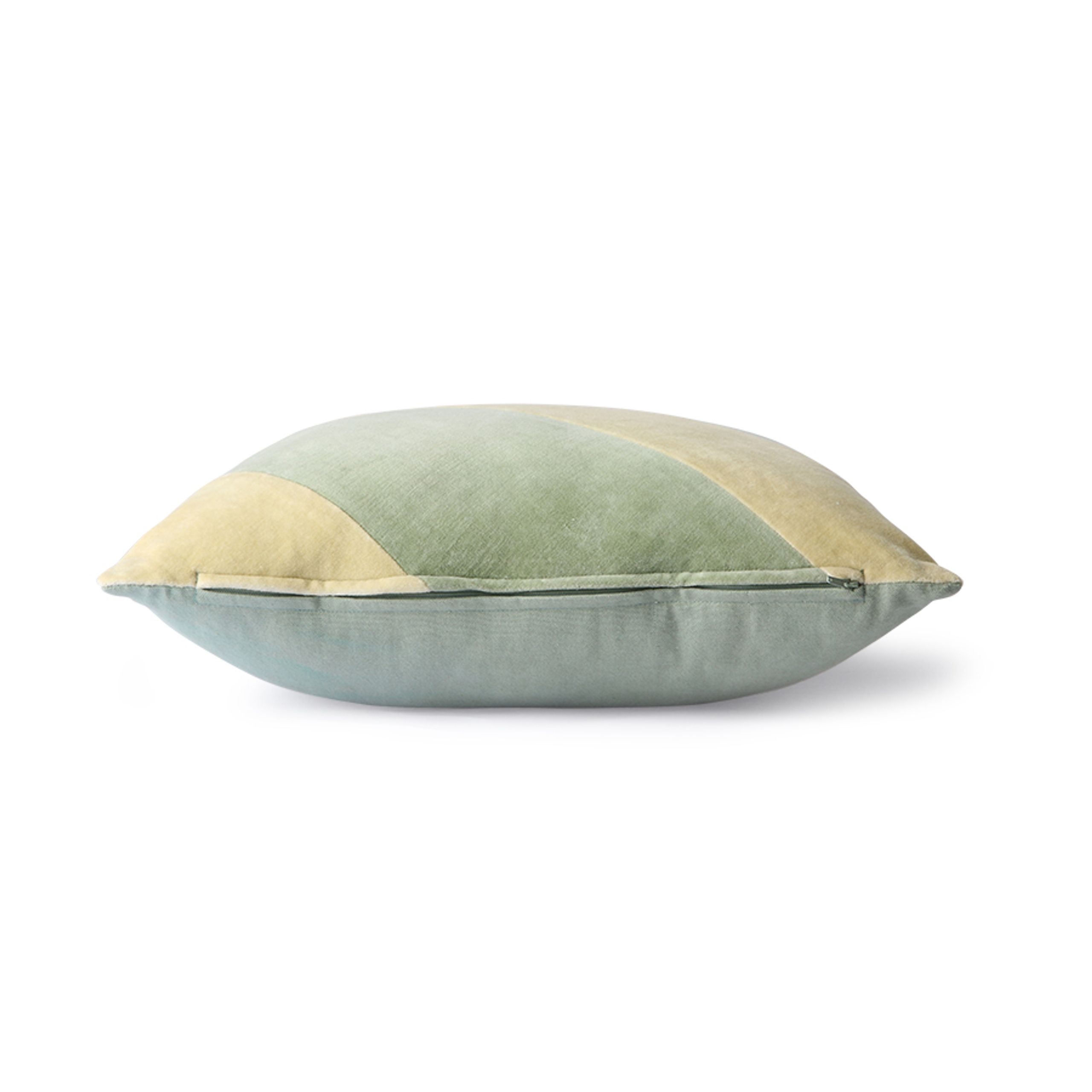 HK Living - Pillow - Striped Velvet Cushion - Mint/Green