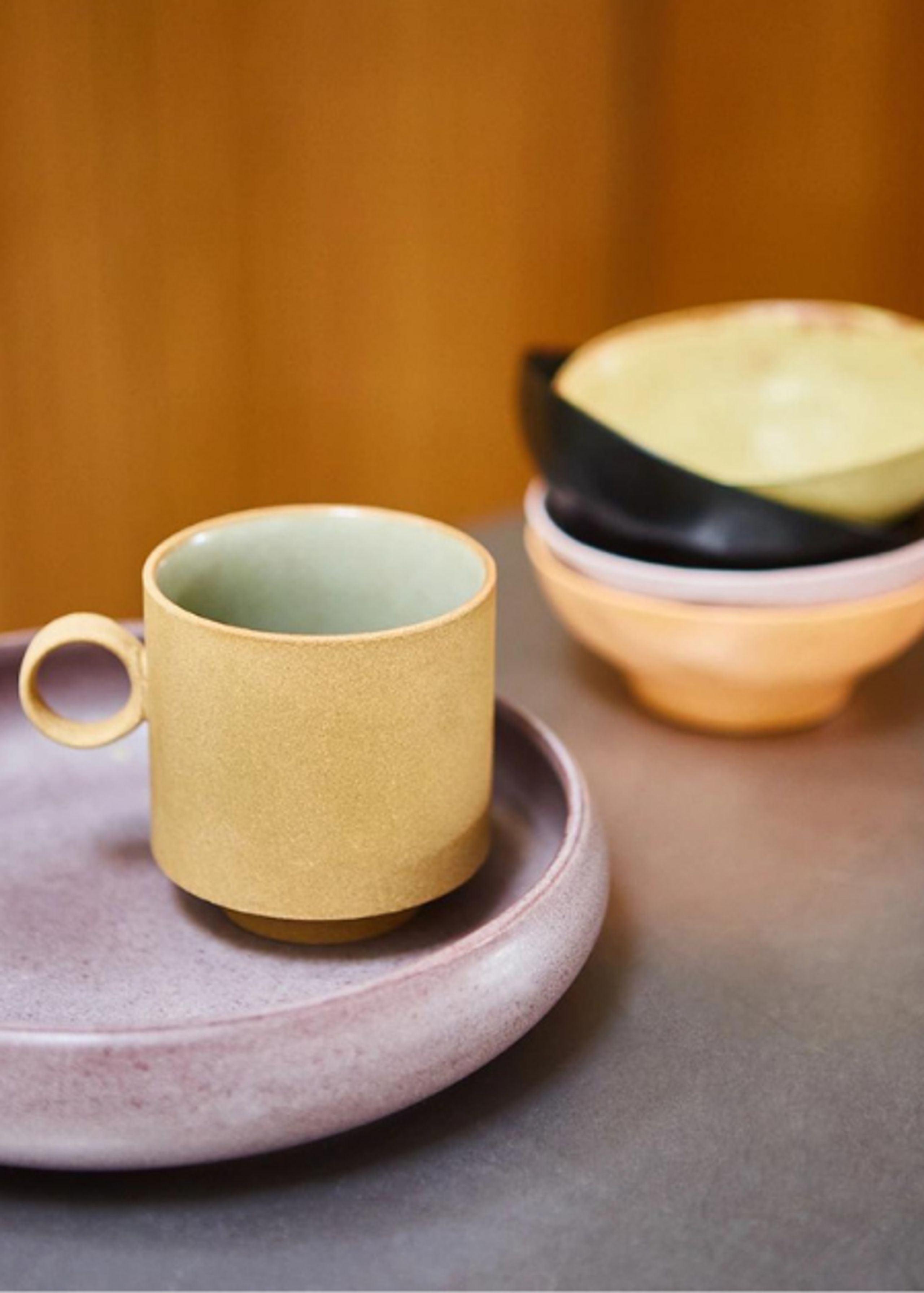 HK Living - Bowl - Bold & Basic Ceramics Small Bowl - Orange