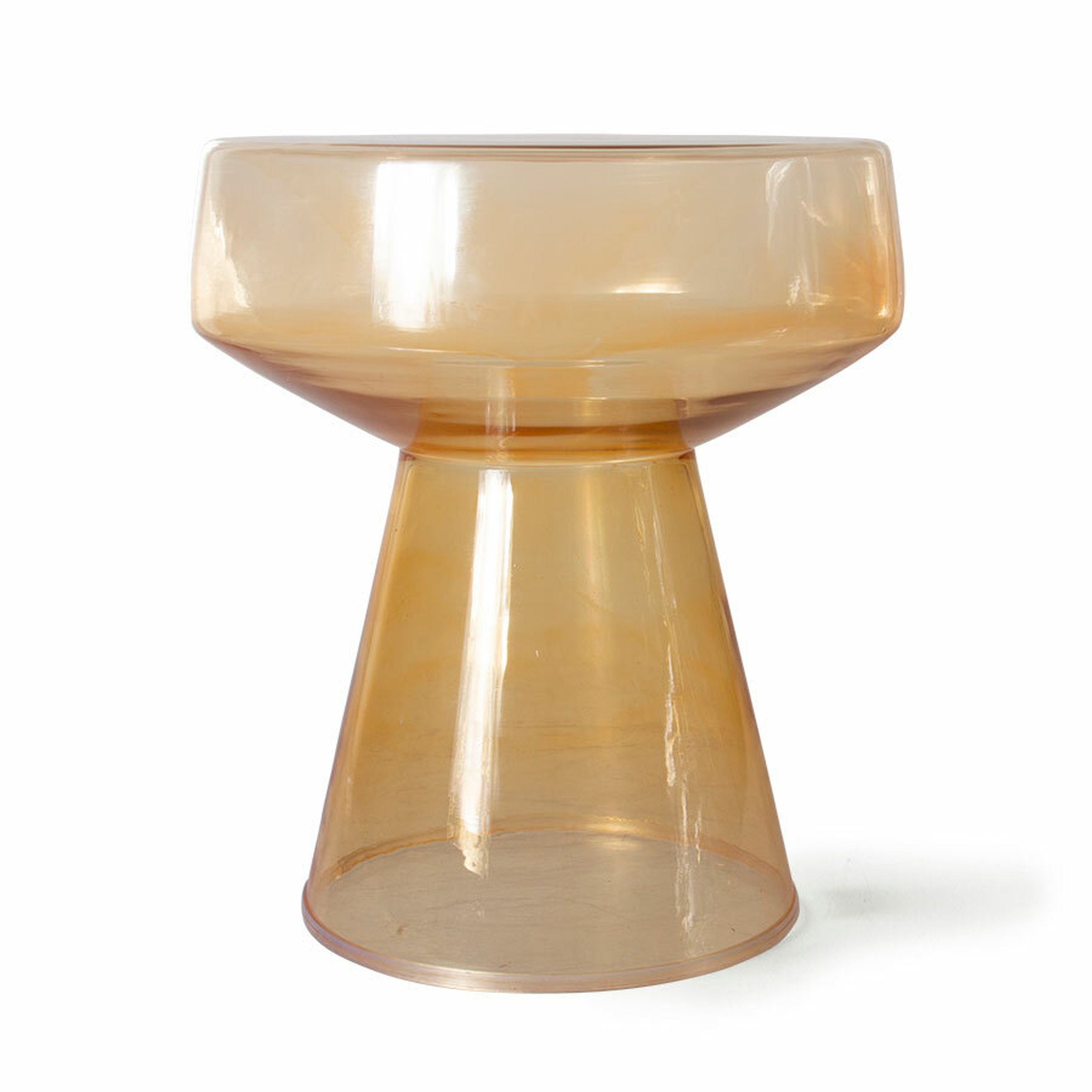 HK Living - Sofabord - Glass Side Table - Amber