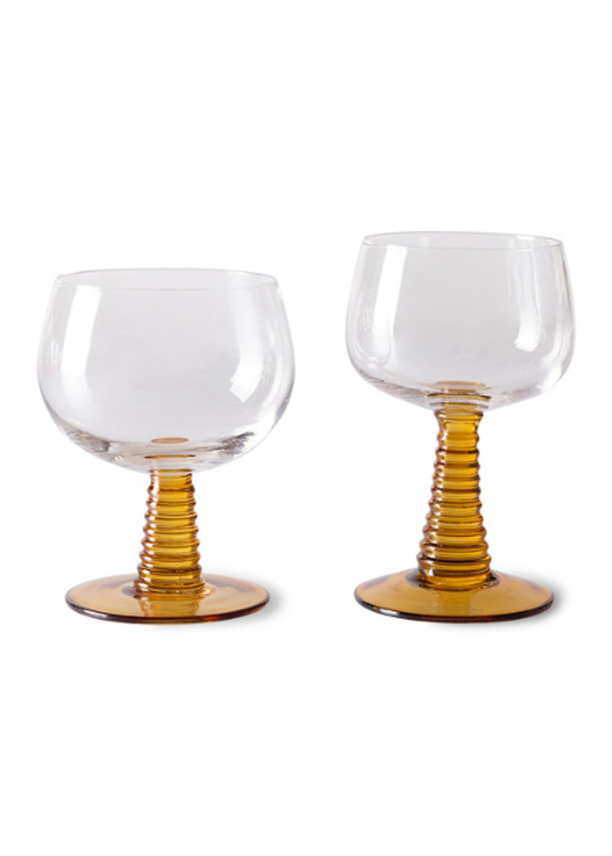 HK Living - Bicchiere da vino - Swirl Wine Glass High - Ochre