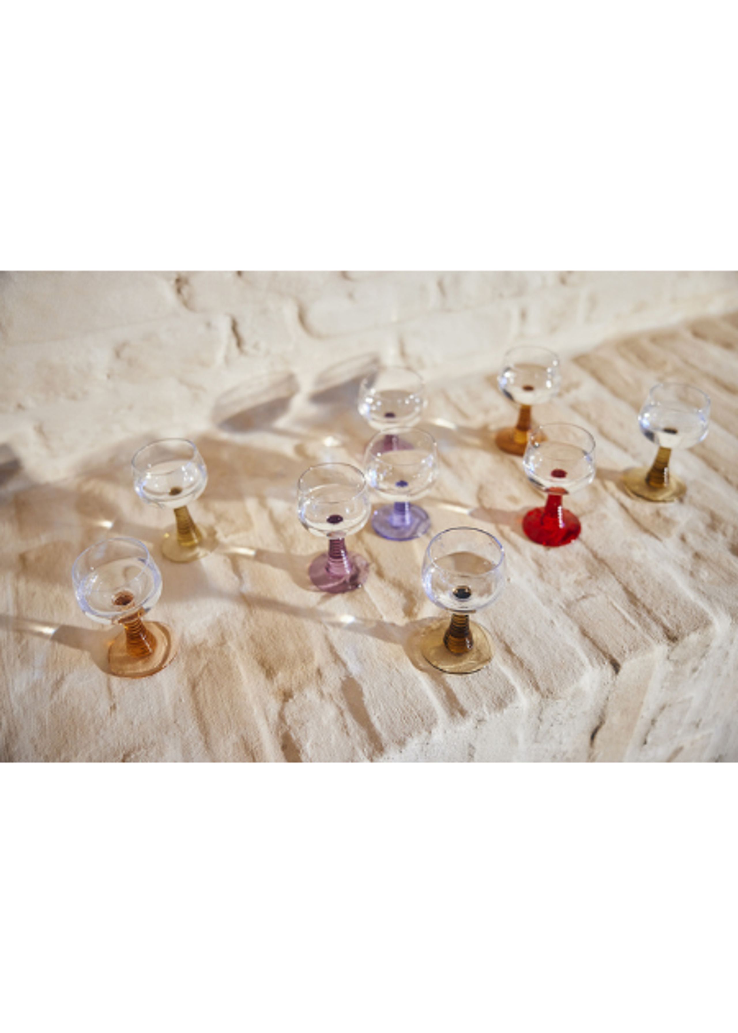 HK Living - Bicchiere da vino - Swirl Wine Glass High - Ochre