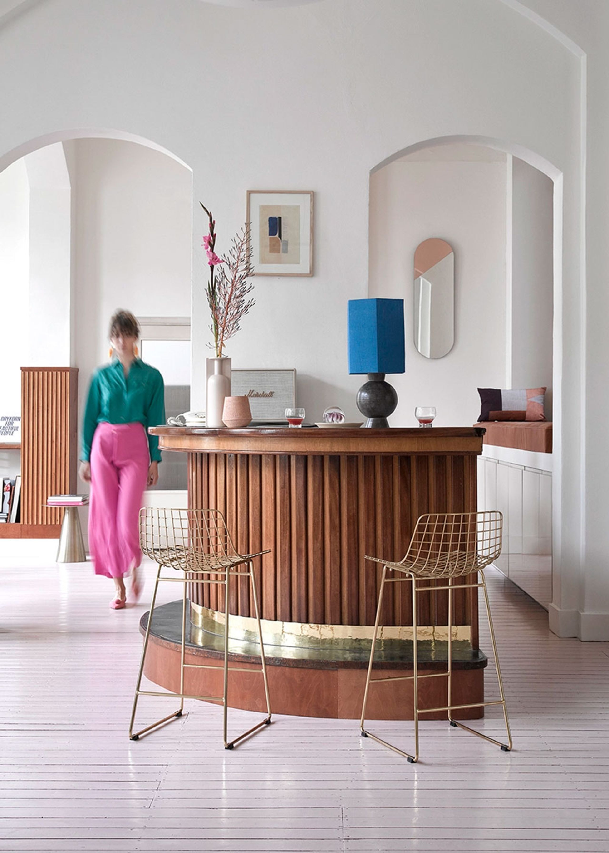 HKLiving - Barhocker - Wire Bar Stool - Brass