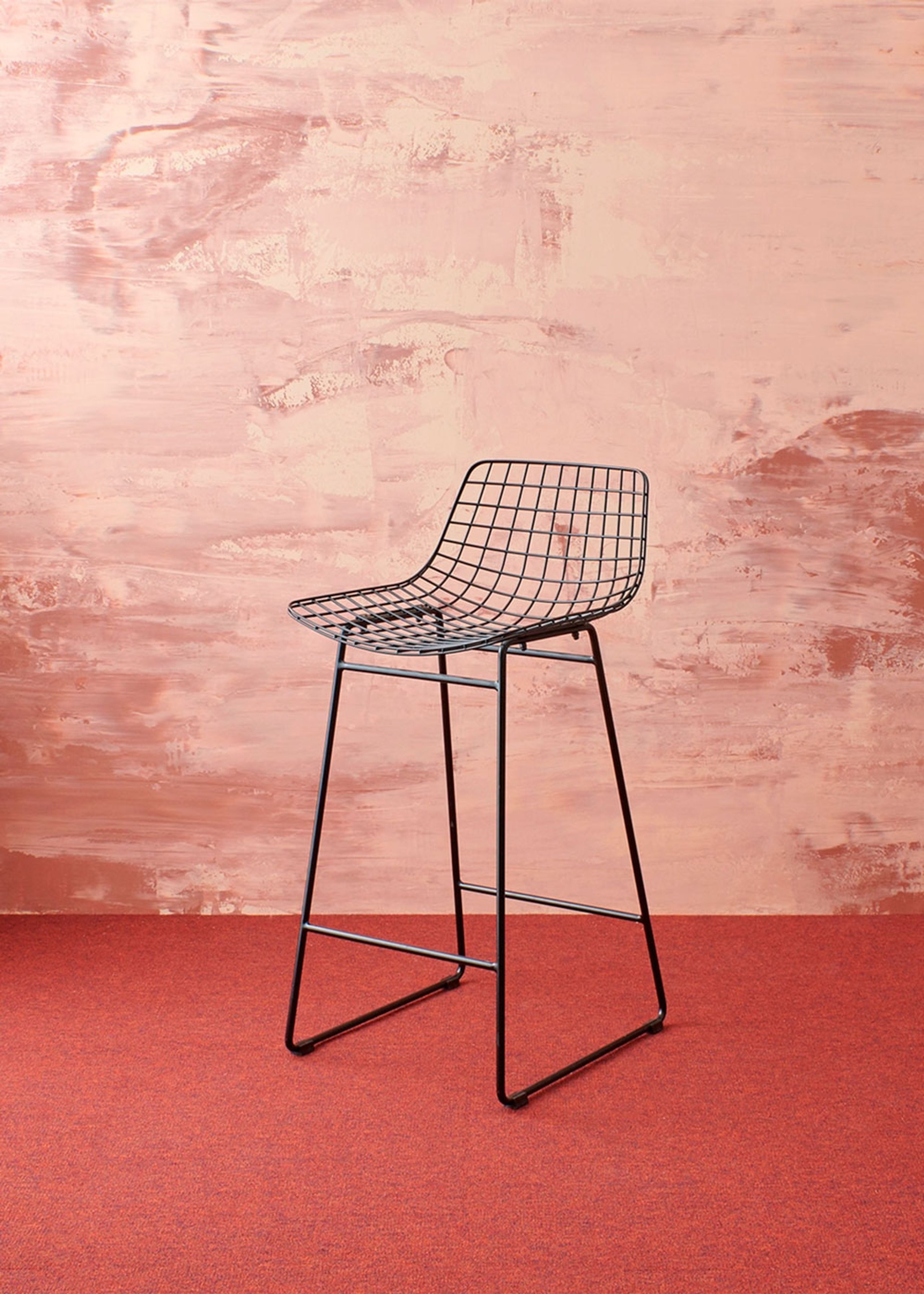 HKLiving - Bar stool - Wire Bar Stool - Black
