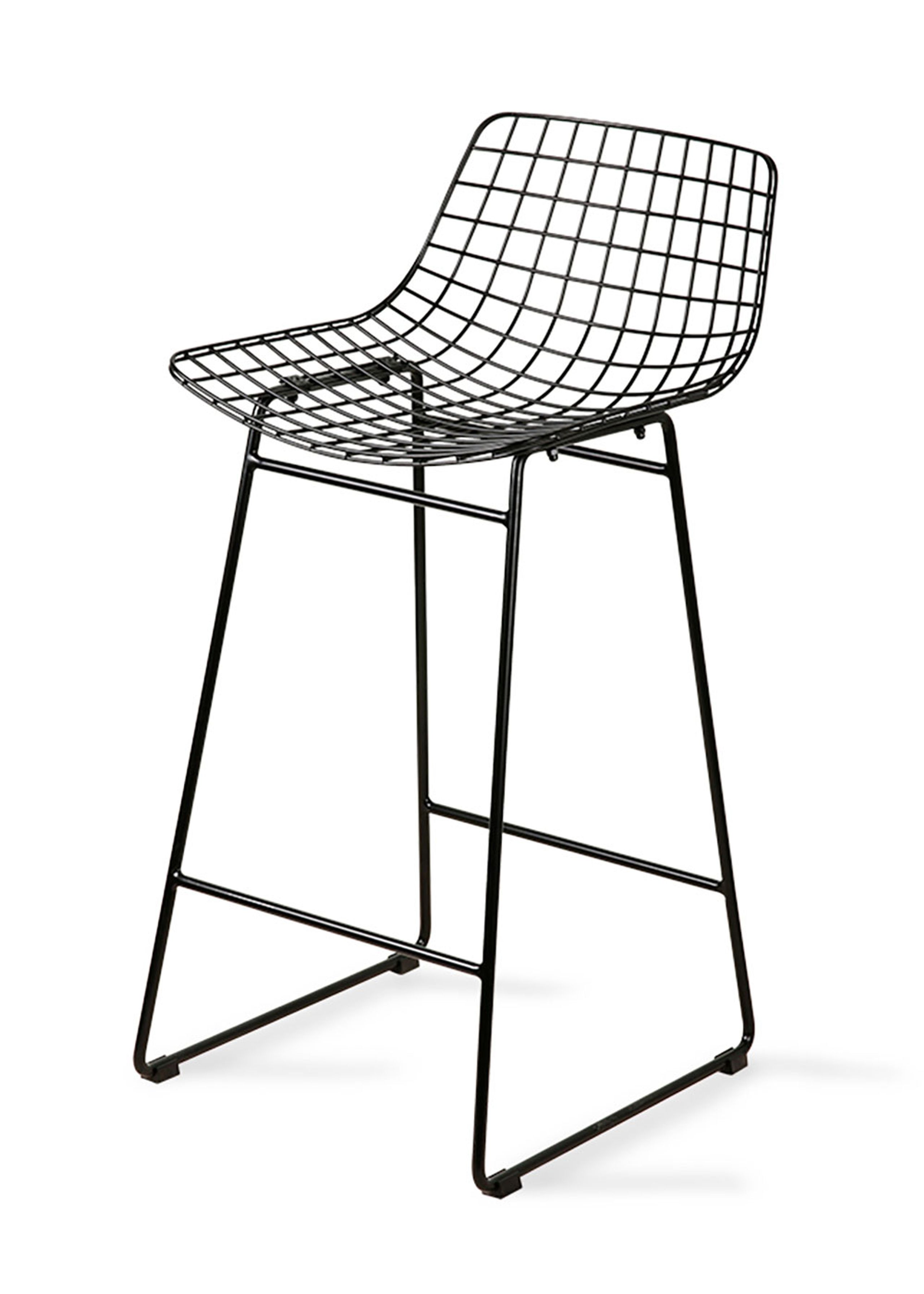 HKLiving - Bar stool - Wire Bar Stool - Black