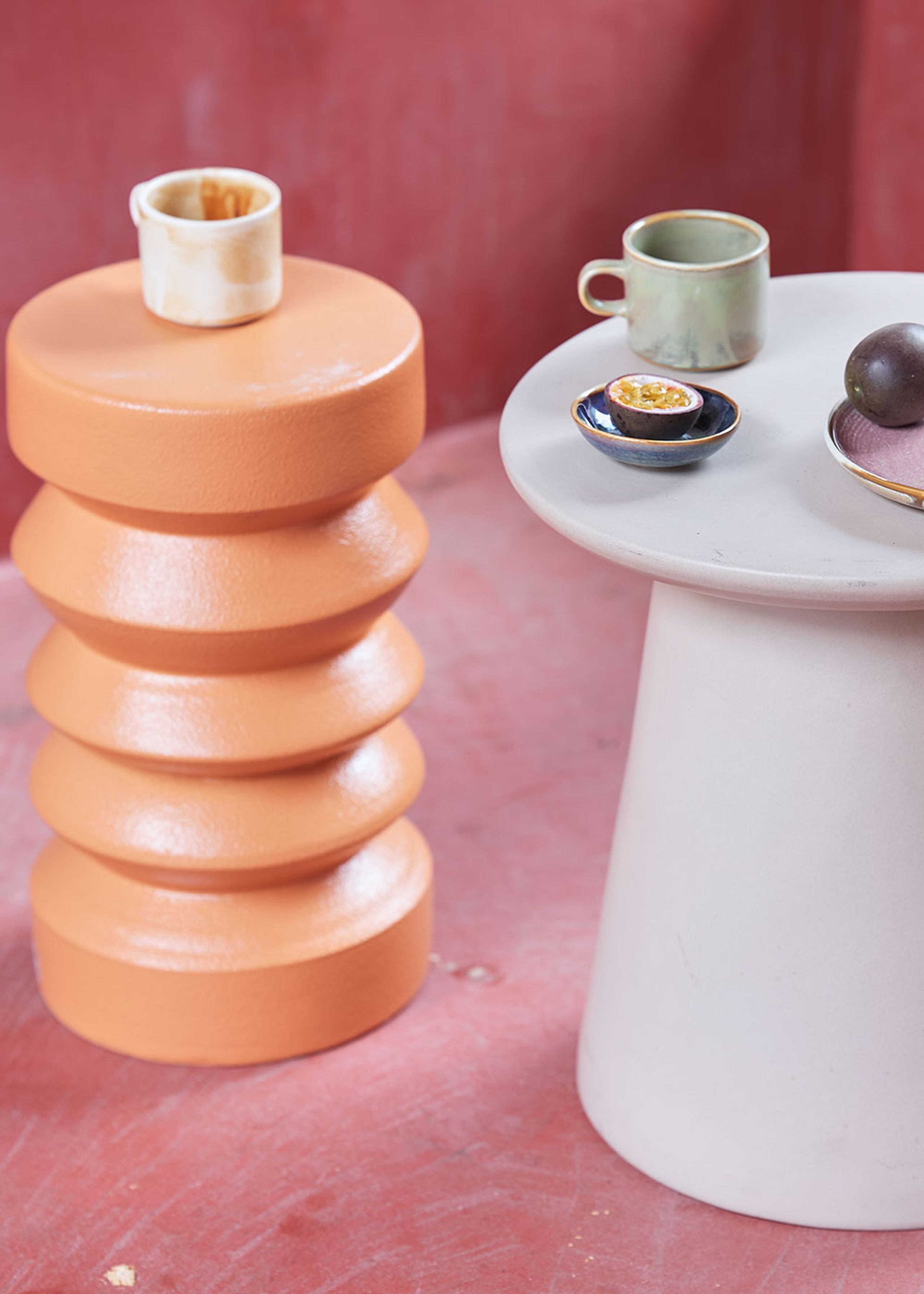 HKLiving - Copie - Chef Ceramics - Cup and Saucer - Cream / Brown