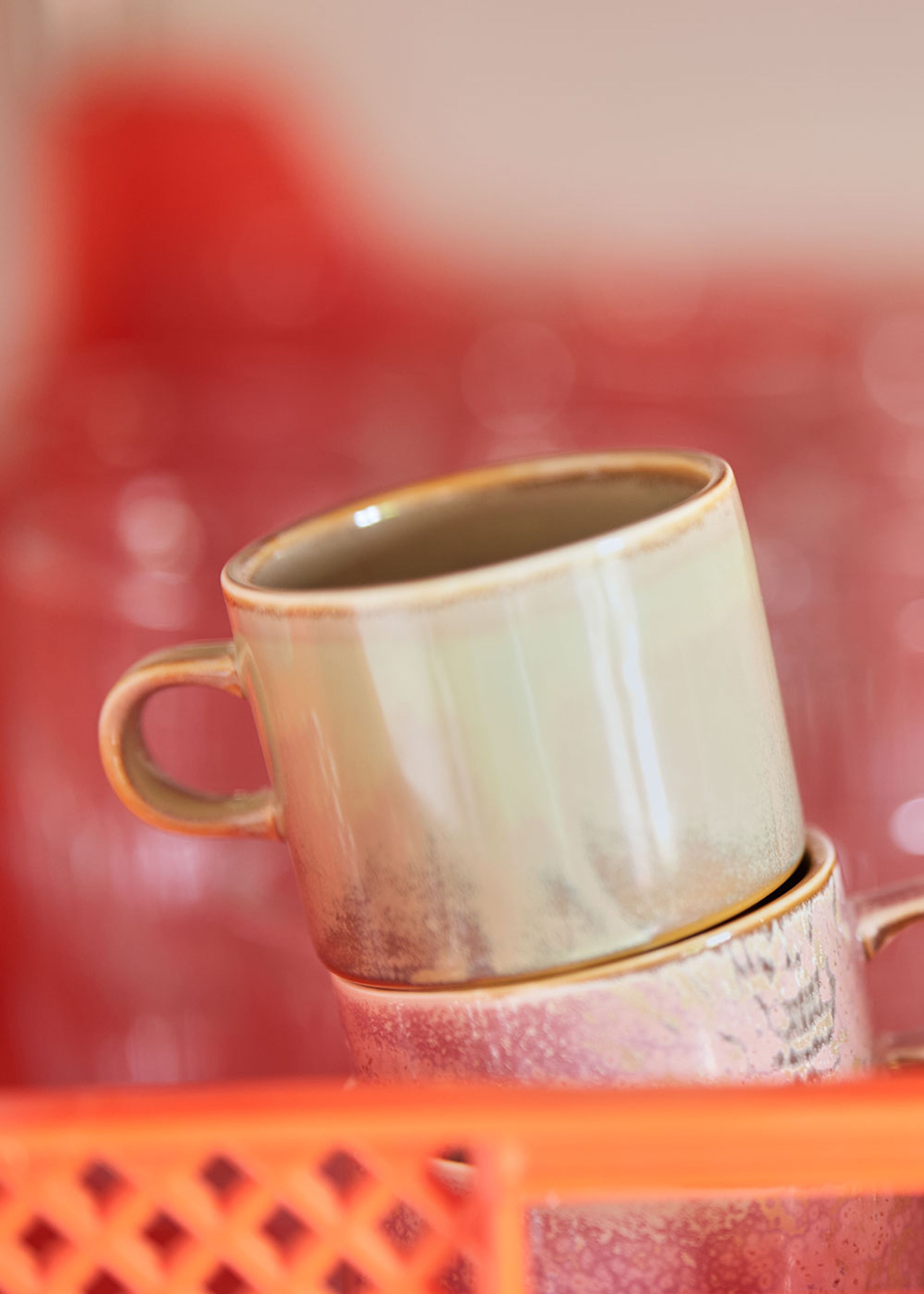 HKLiving - Kop - Chef Ceramics - Cup and Saucer - Moss Green