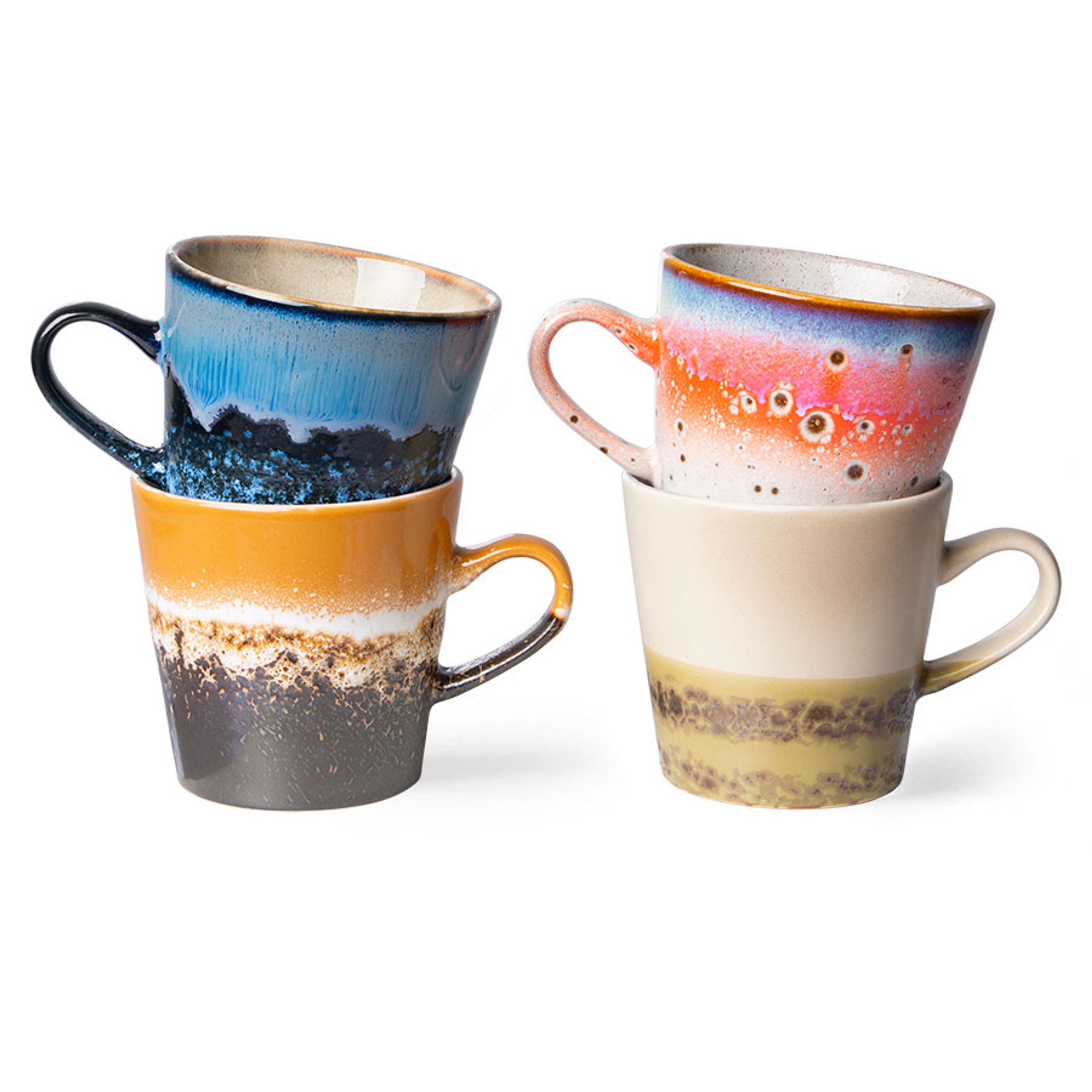 HKLiving - Copie - 70s Americano Mugs (Set of 4) - Pegasus