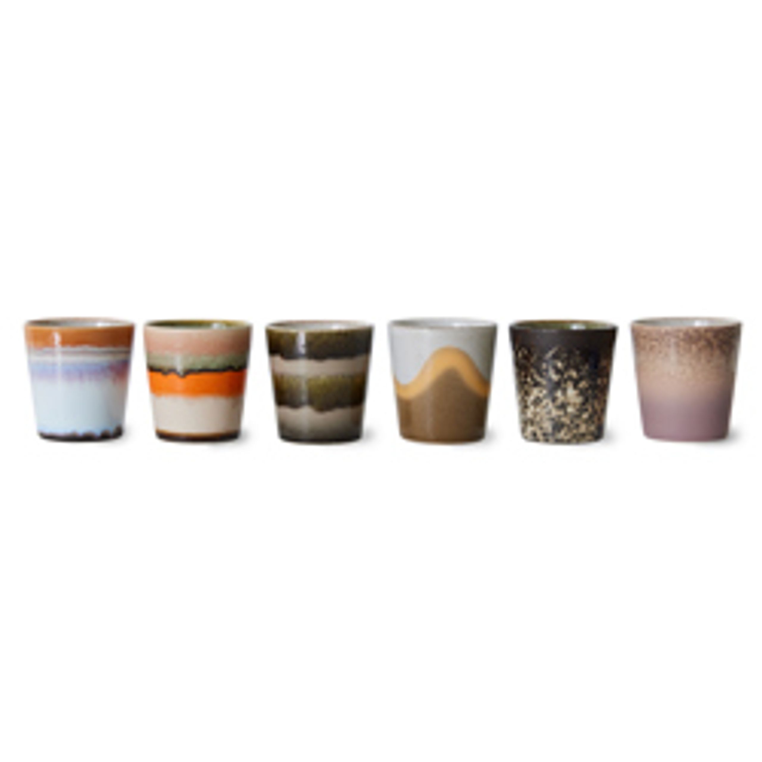HKLiving - Tasse - 70s Coffee Mugs (Set of 6) - Elements