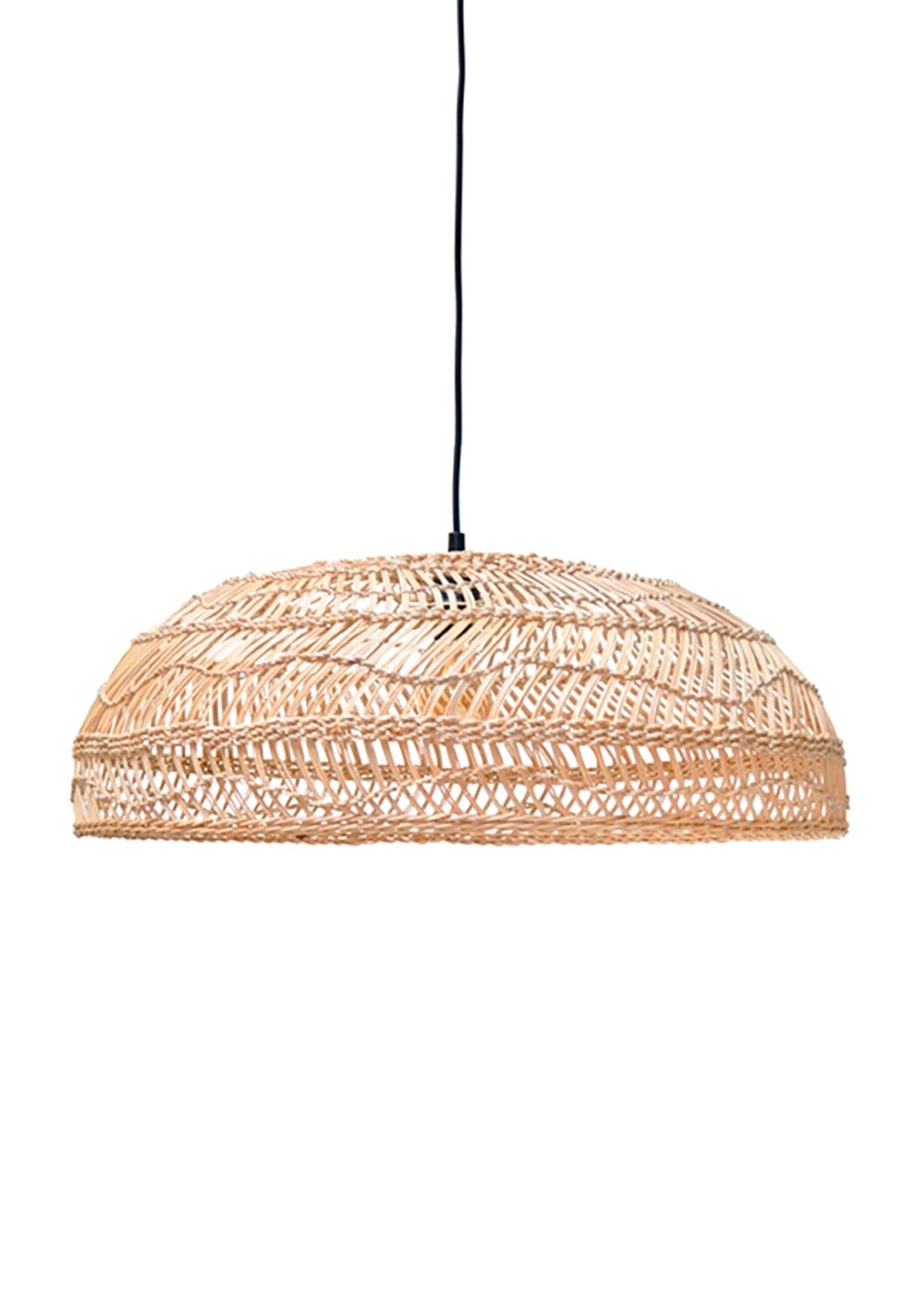 HKLiving - Lamp - Wicker Pendant Lamp Flat - Natural