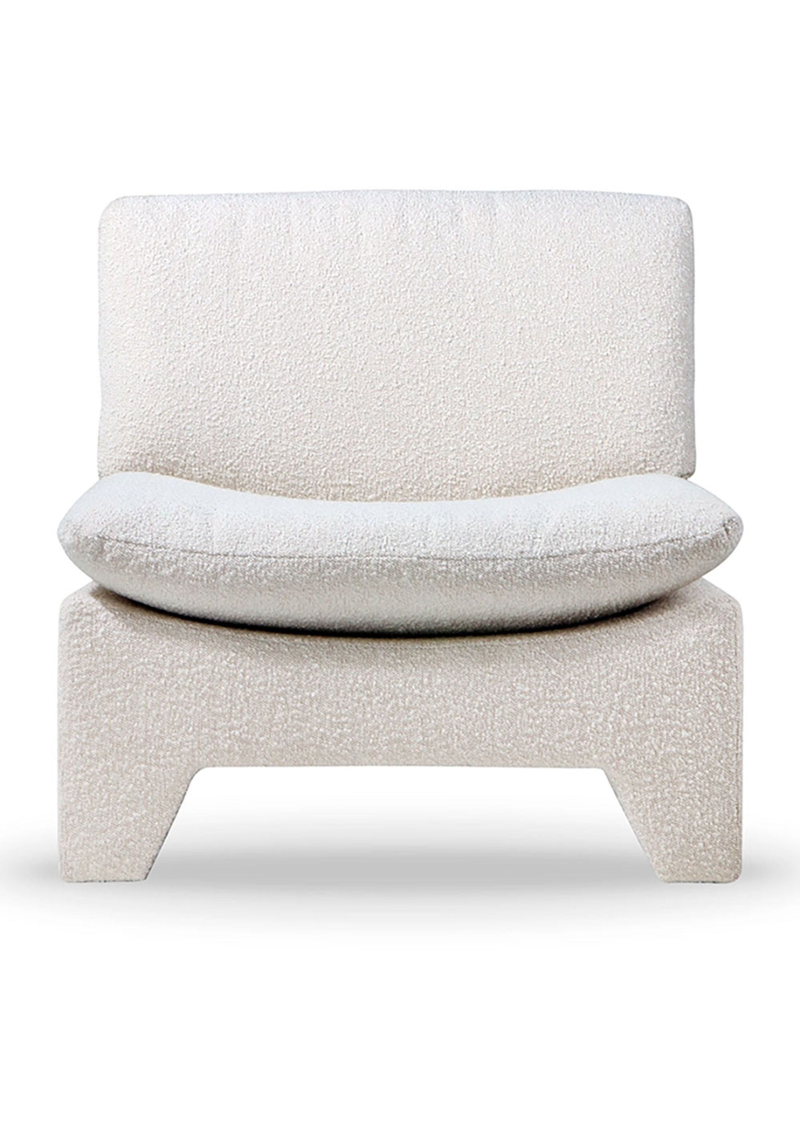 HKLiving - Loungestol - Retro Lounge Fauteuil Boucle - Cream
