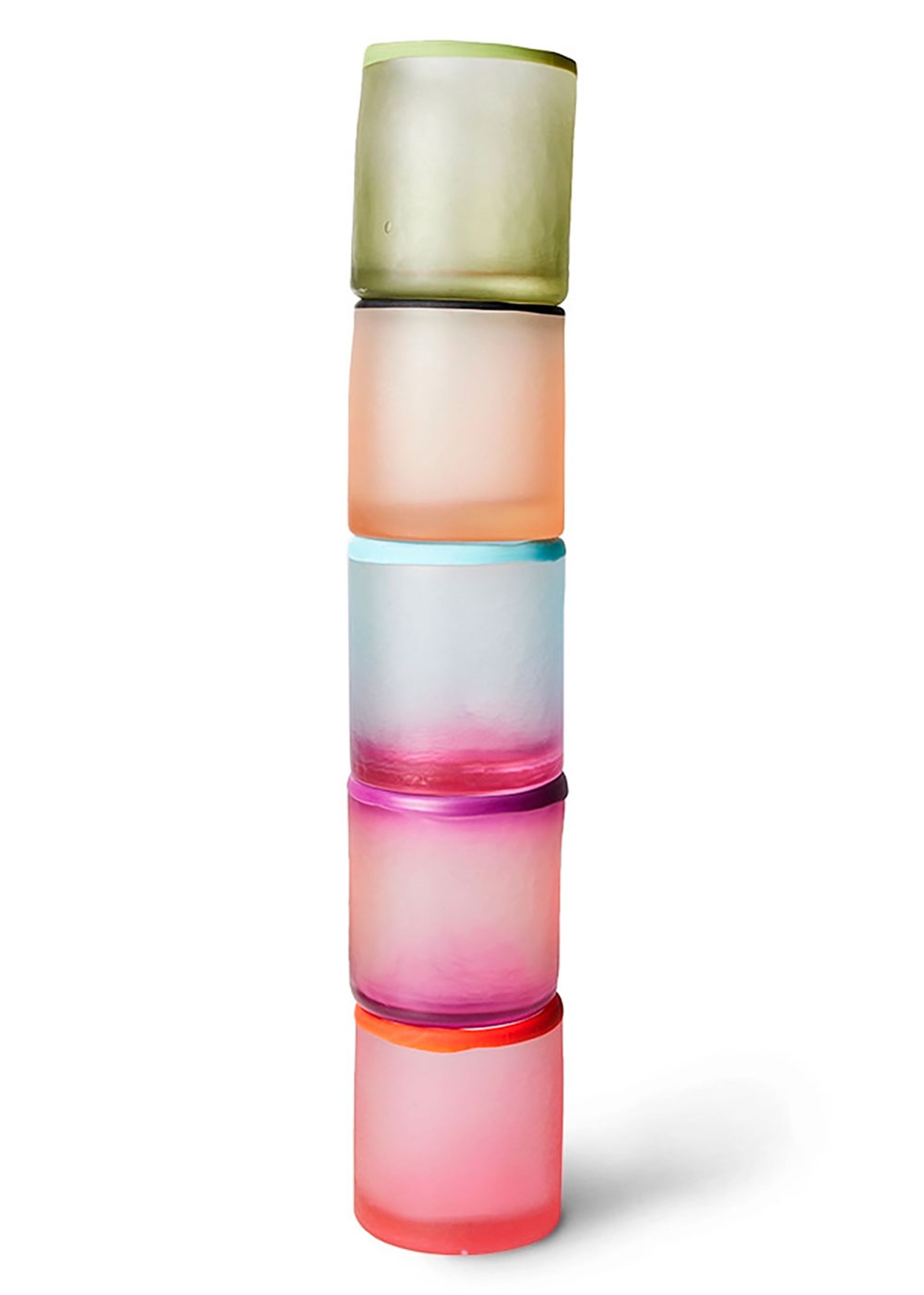 HKLiving - Candle Holder - Glass Tea Light Holder - Olive