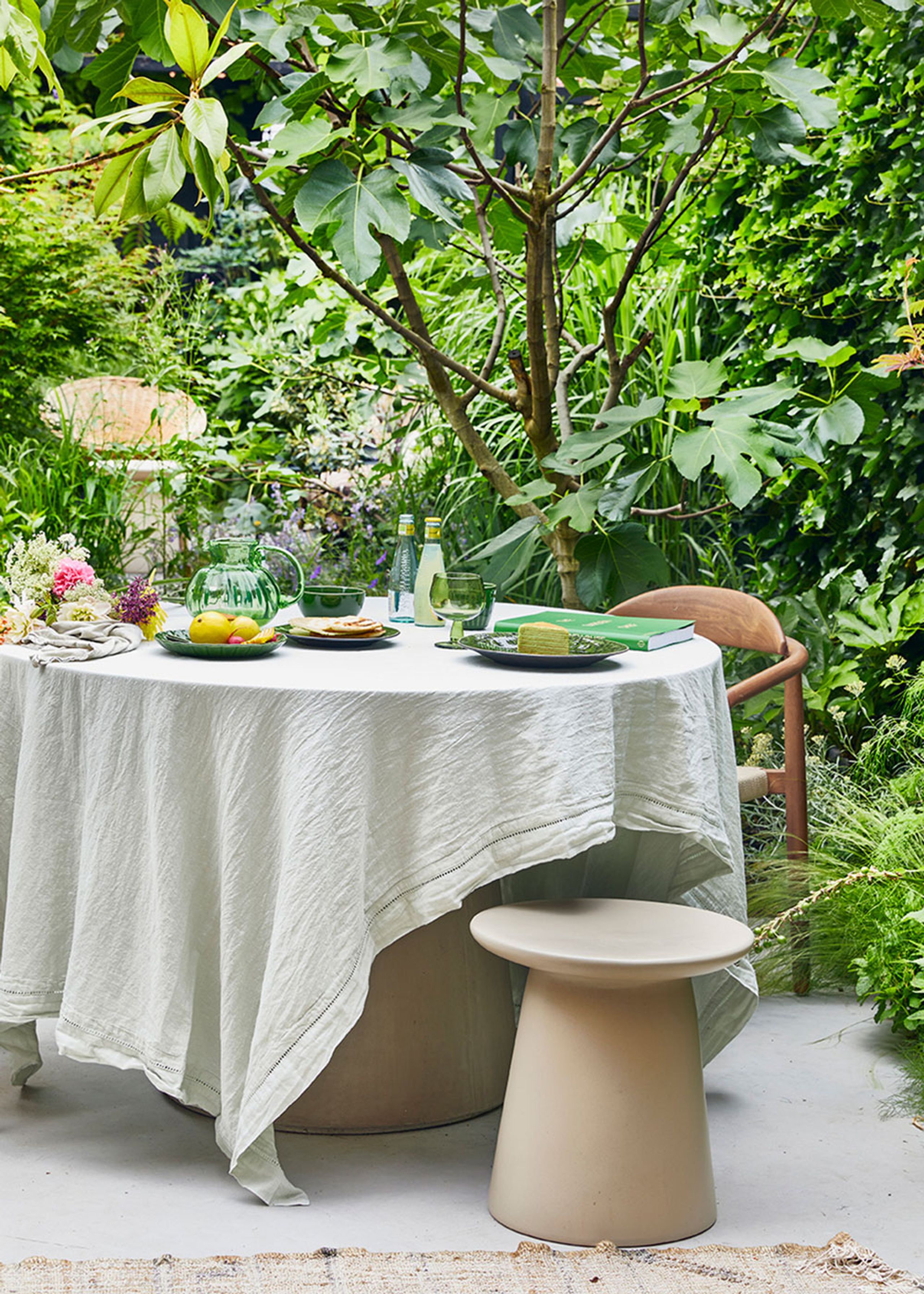 HKLiving - Side table - Side Table Earthenware - Natural / Cream