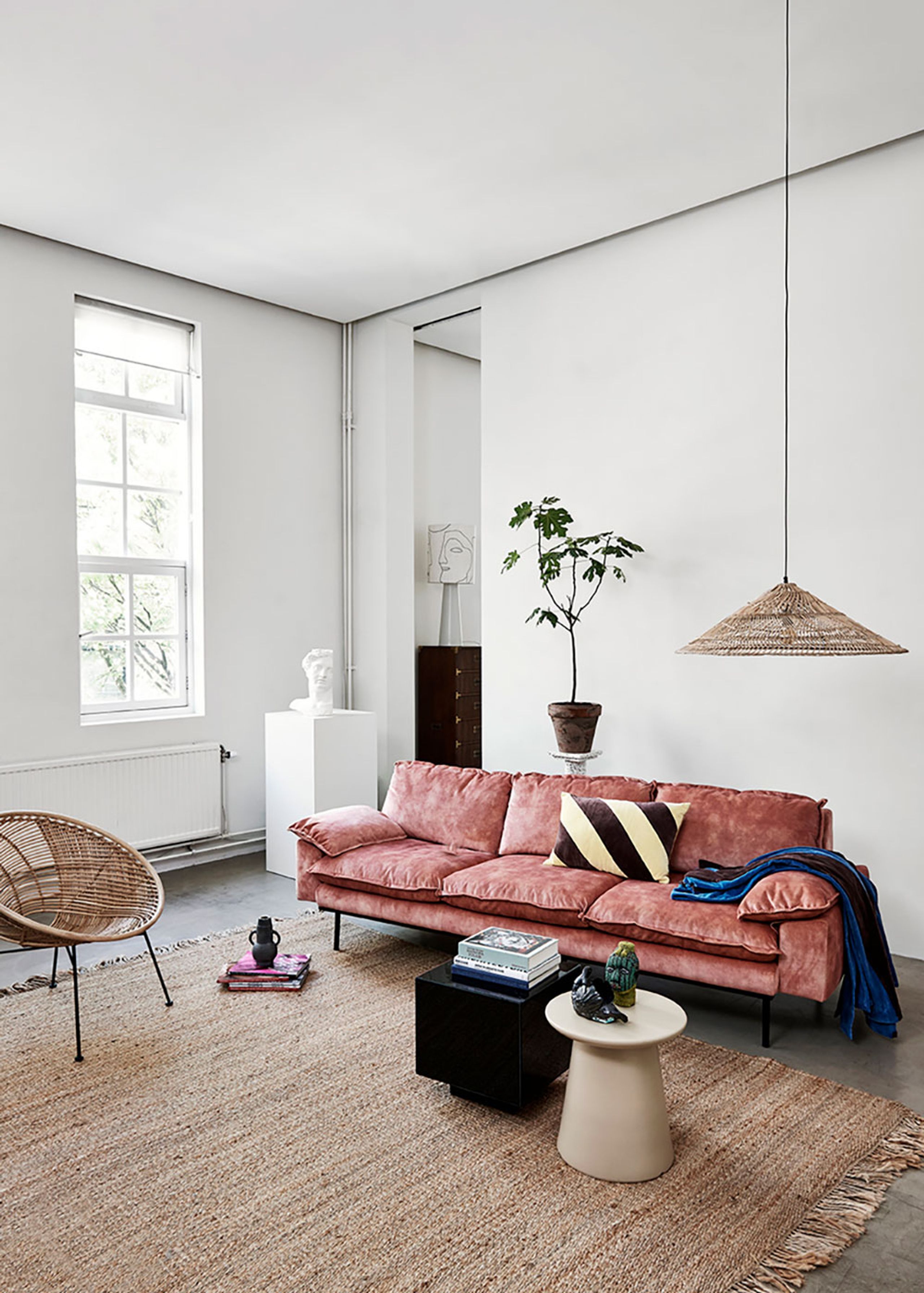 HKLiving - Side table - Side Table Earthenware - Natural / Cream