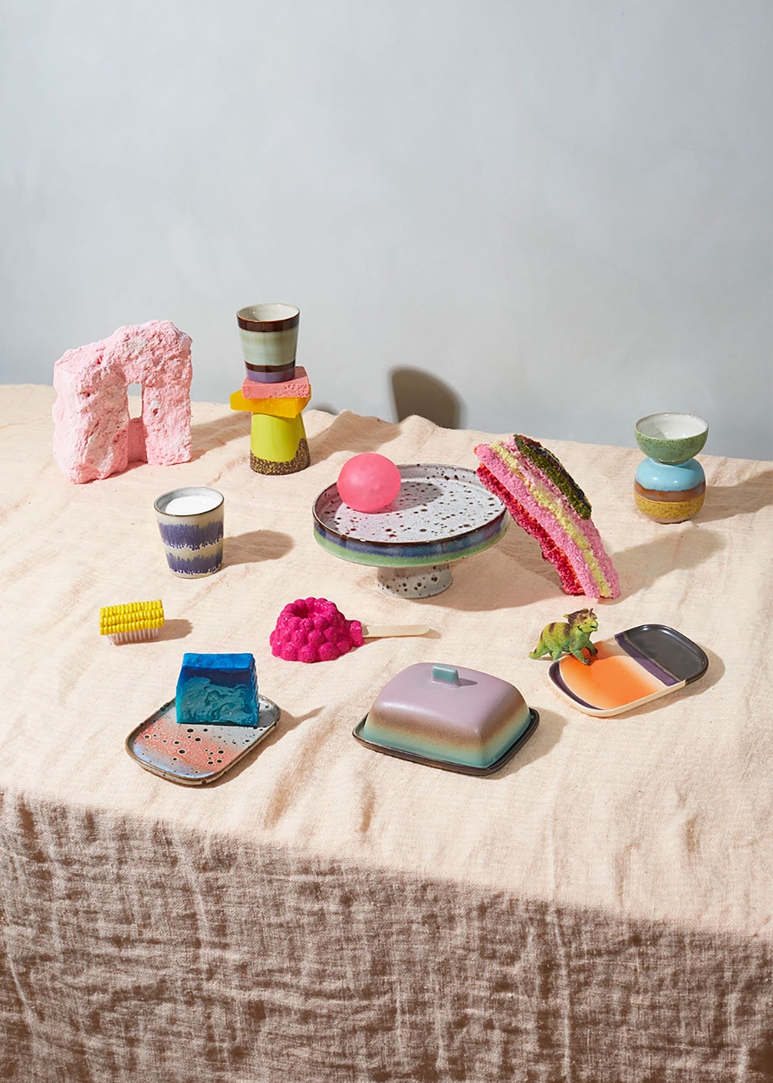 HKLiving - Salute - 70s XS Bowls, Castor (Set Of 4) - Multicolour