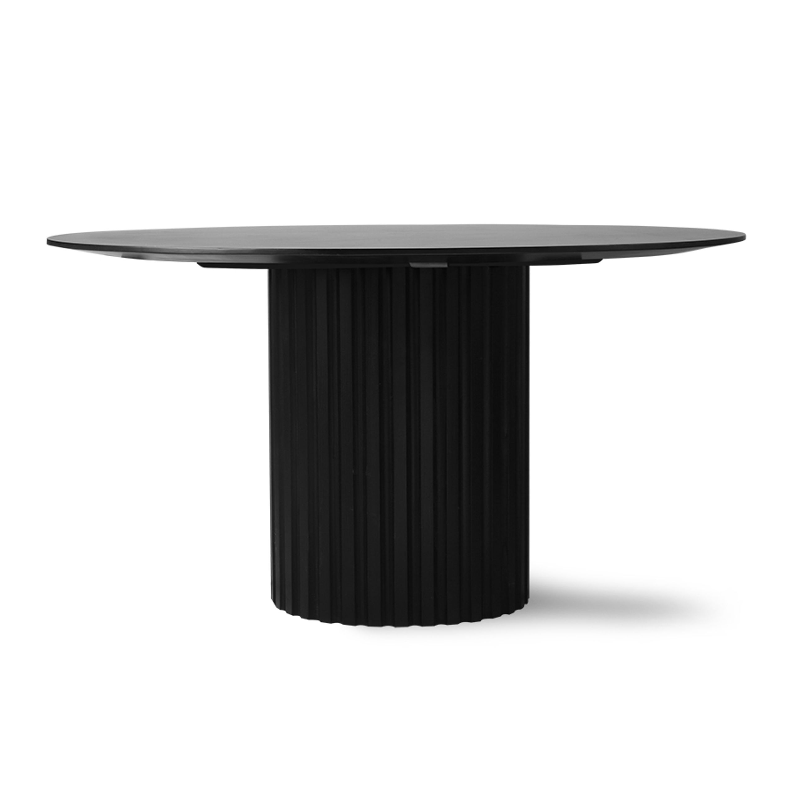 HKLiving - Matbord - Pillar dining table - Black, round