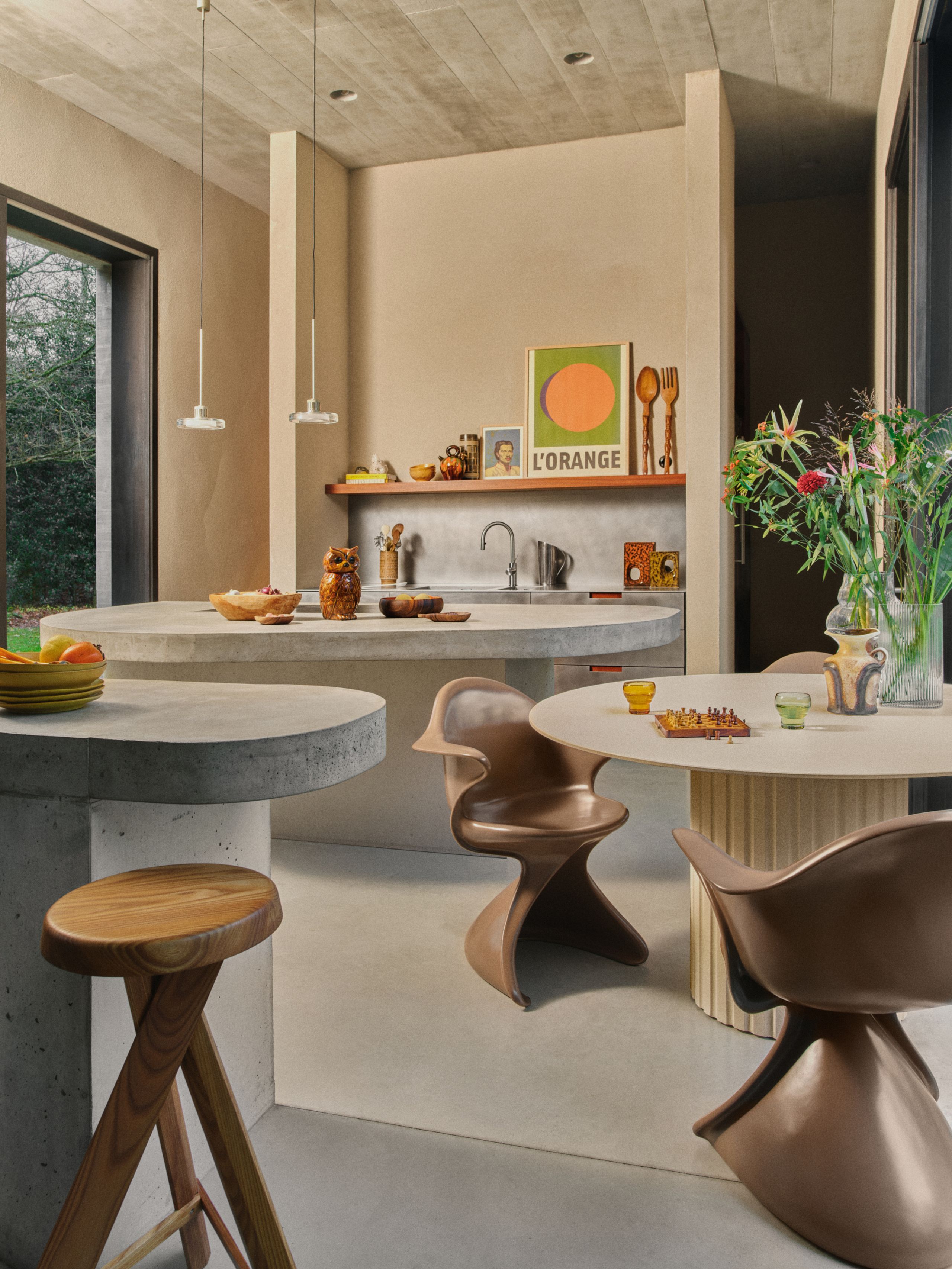 HKLiving - Jídelní stůl - Pillar dining table - Cream, round